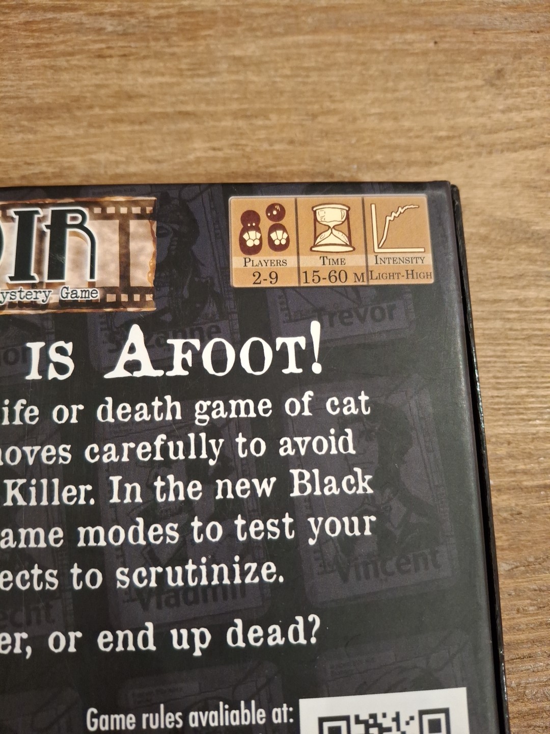 Level 99 Games – NOIR: Deductive Mystery Game Black Box Edition – COMPLETE!