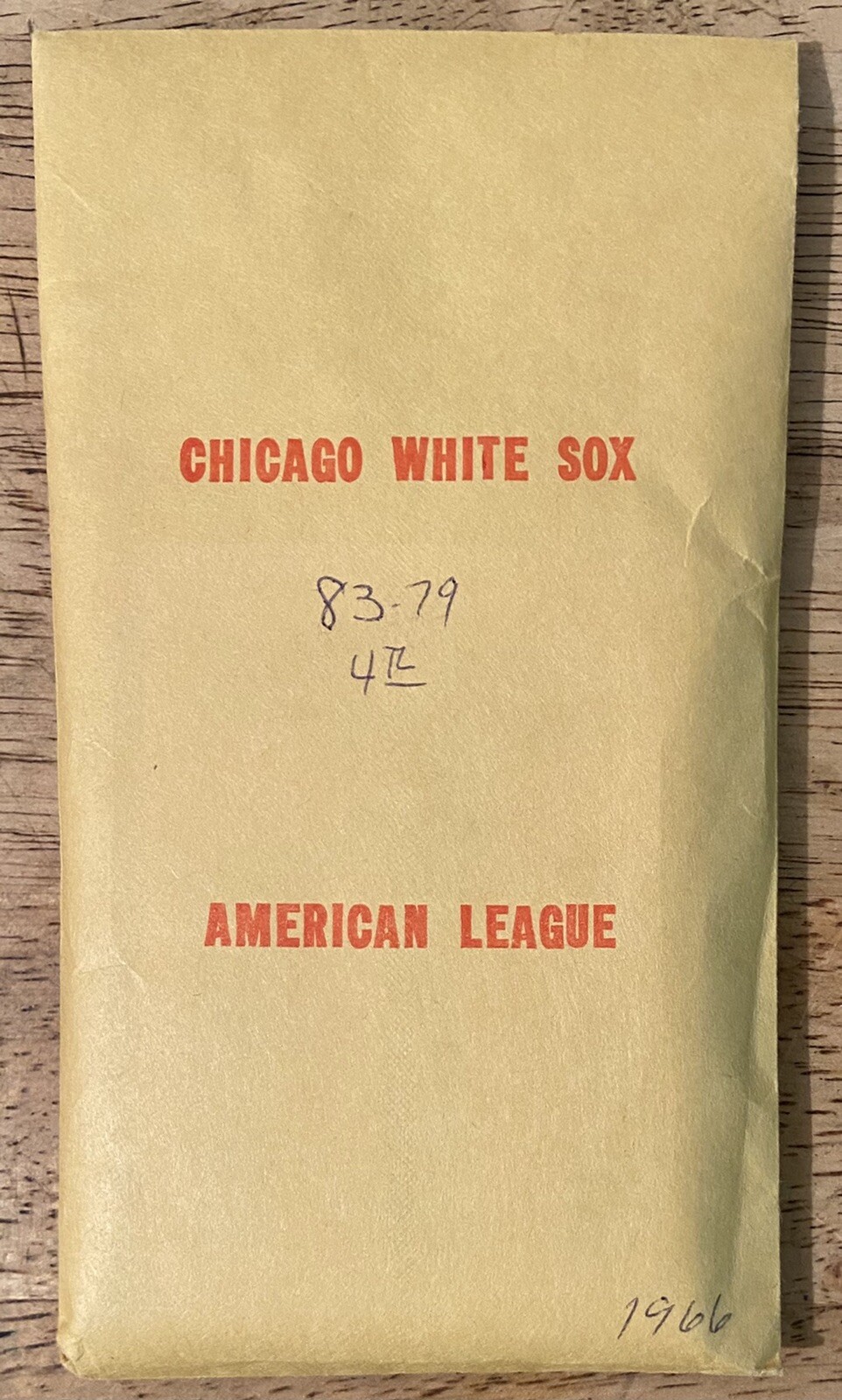 Original 1966 APBA Chicago White Sox Team Set of 24 Cards – Peters – Berry Etc.