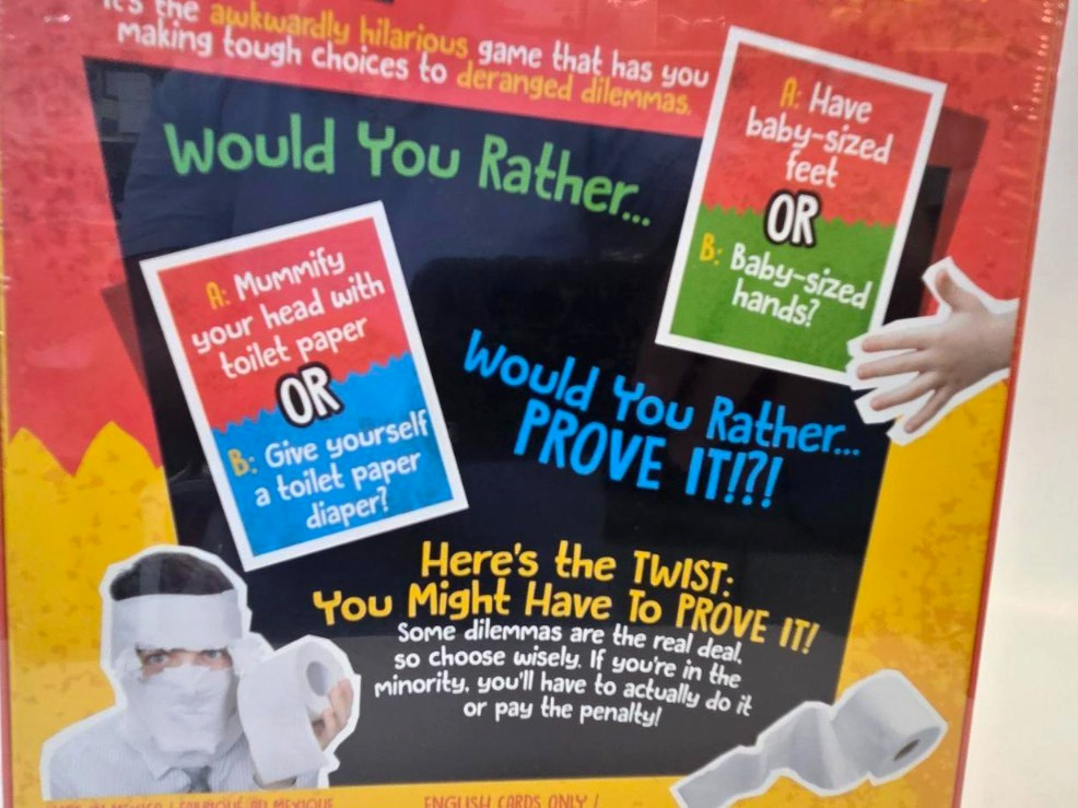 Would You Rather? Prove It Game, Ages 8+,3-6 Players, NEW