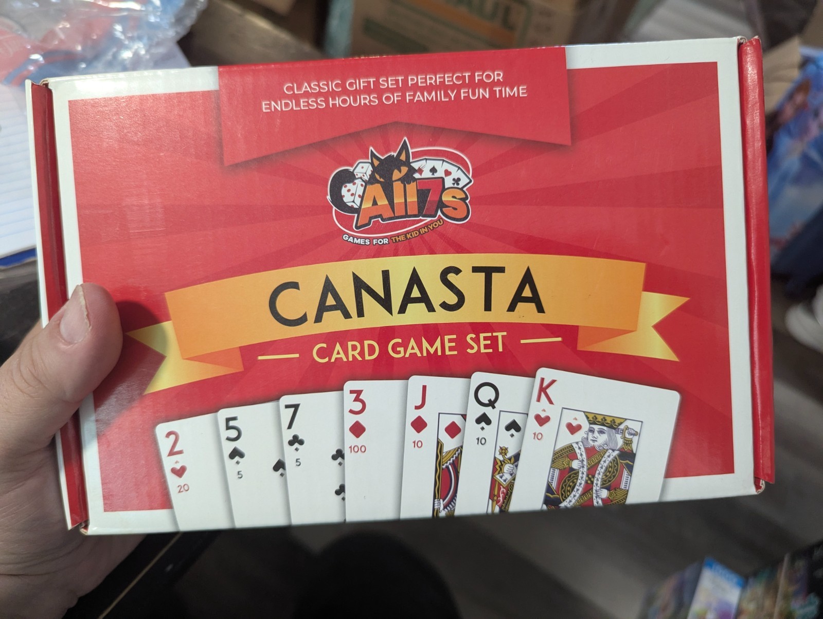 CANASTA CARD GAME SET Two Decks Dual Deck Card Holder 2 Scorepads 100% COMPLETE