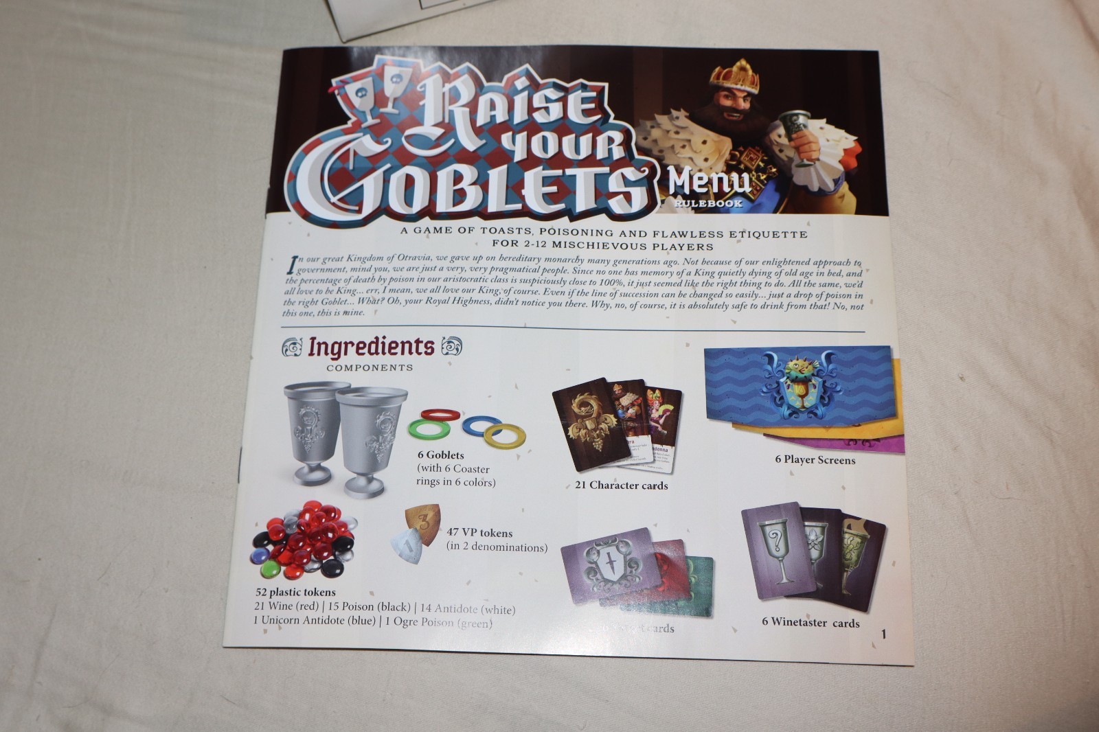 Raise Your Goblets Game Of Toasts Board Game Complete CMON Horrible Games