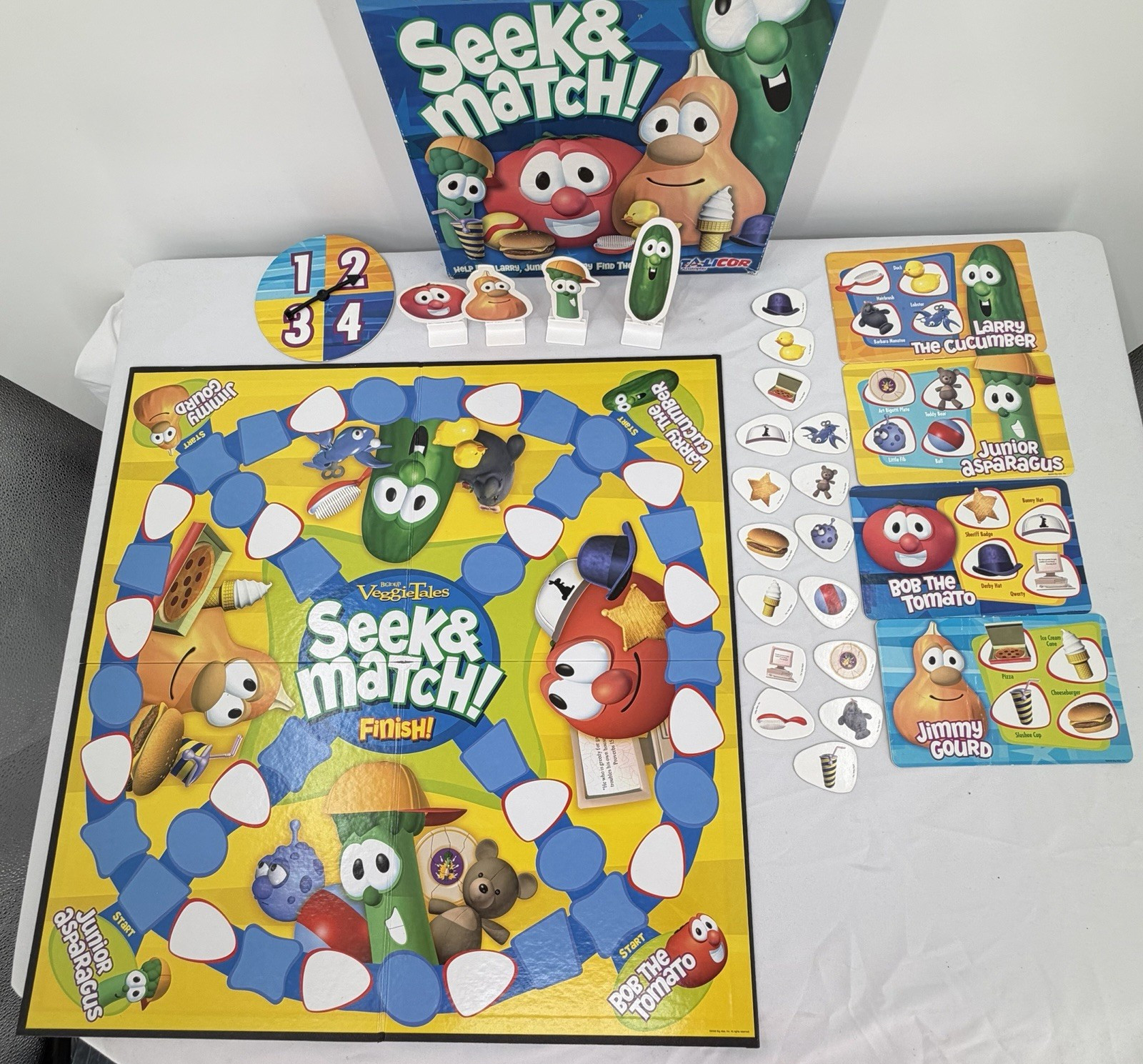 Veggie Tales 2006 Seek & Match Board Game by TaliCor ~ Complete