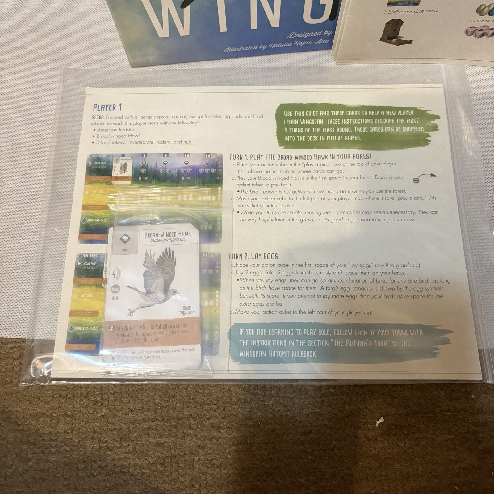 Wingspan 2019 Stonemaier Games Bird WATCHING Board Game – Complete Light Play