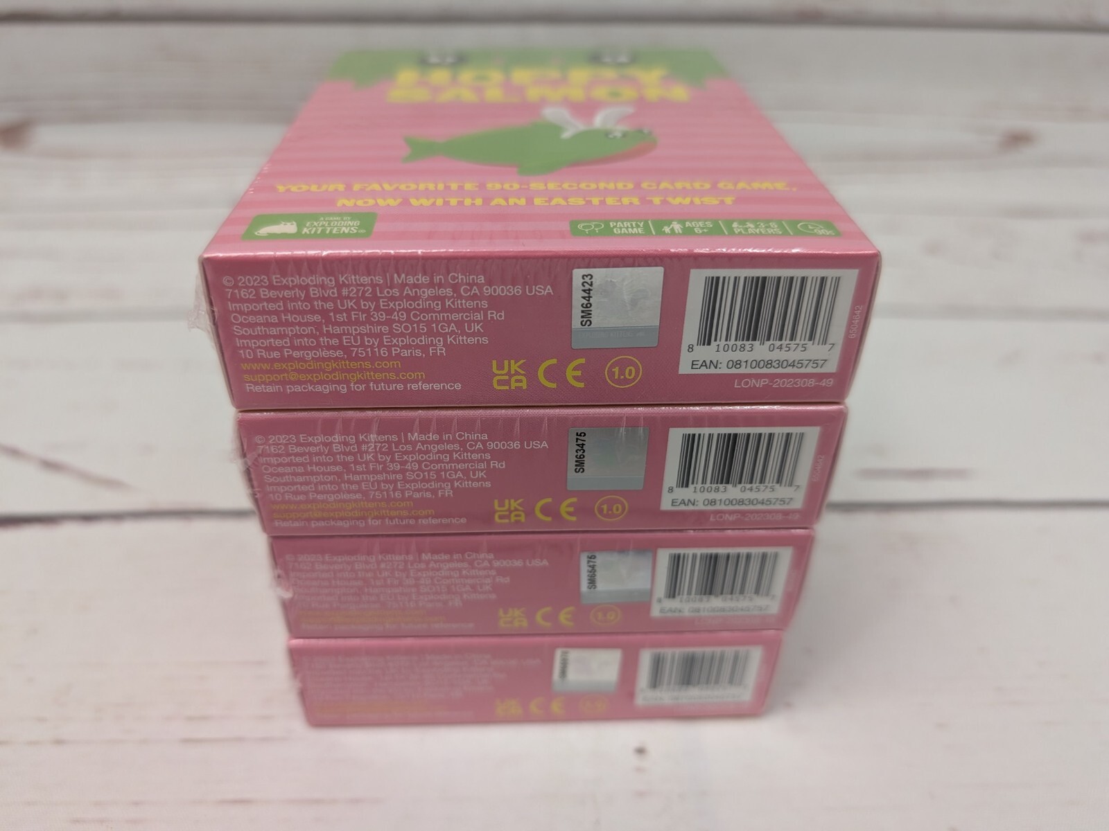 4 Hoppy Salmon Card Party Games NIS Exploding Kittens Easter Basket Gift Stuffer