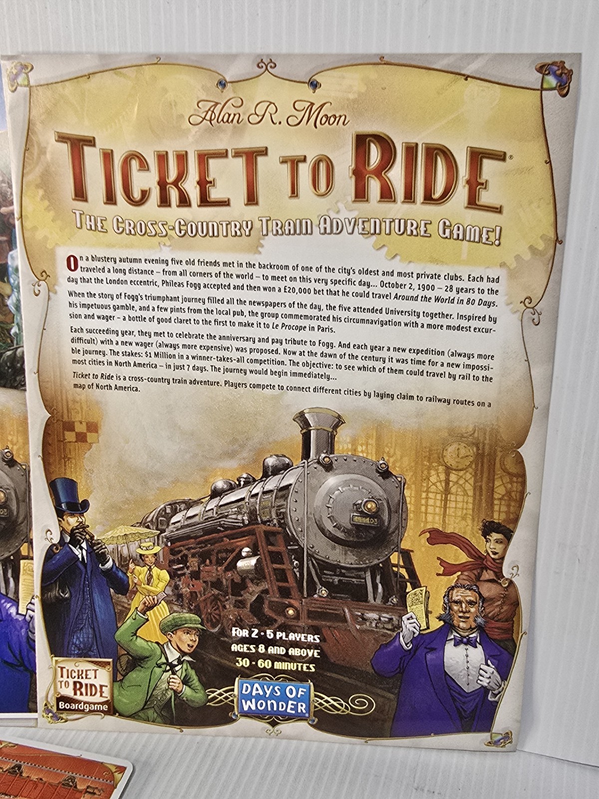 Days of Wonder: Ticket To Ride by Alan R. Moon TRAIN Adventure Board Game