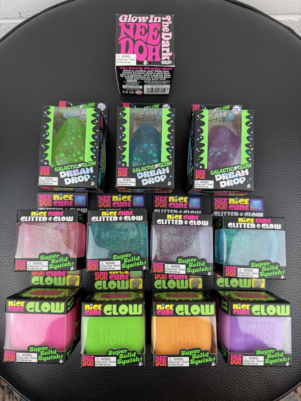 🔥NeeDoh Lot12 NiceCube Glitter,Super Solid,Dream Drop Galactic,Glow in the Dark