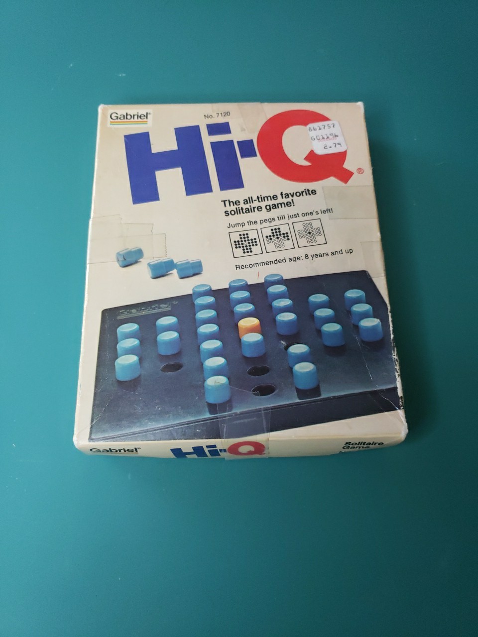 HI-Q Gabriel #7120 Solitaire Game w/ Box complete Vintage 1978