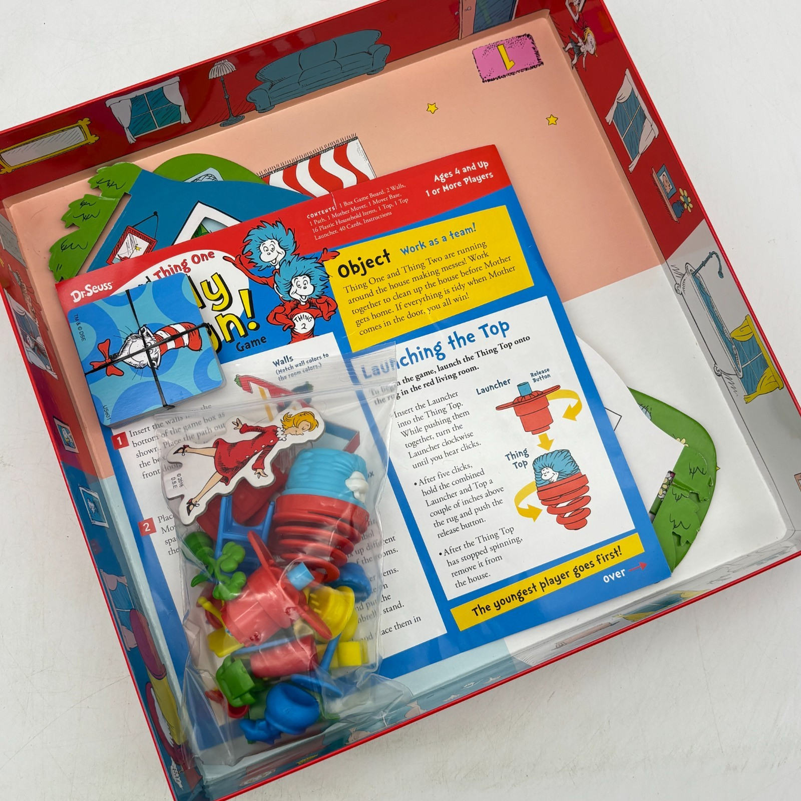 Dr. Seuss Whirly Fun Game COMPLETE Wonder Forge 2016 Kids Family Cat in the Hat
