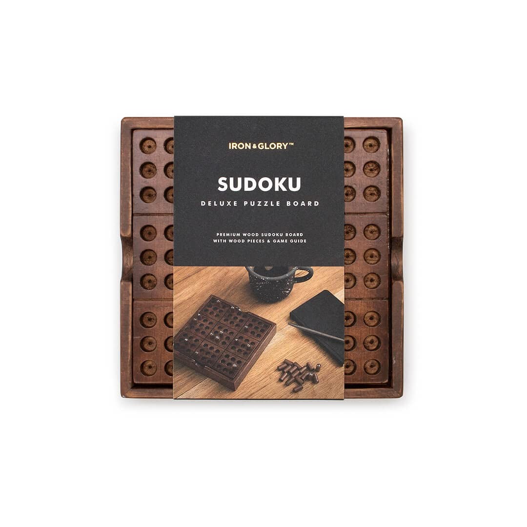 Iron & Glory Wooden Sudoku Board Game – Wooden Sudoku Puzzle – Brain Teaser Game