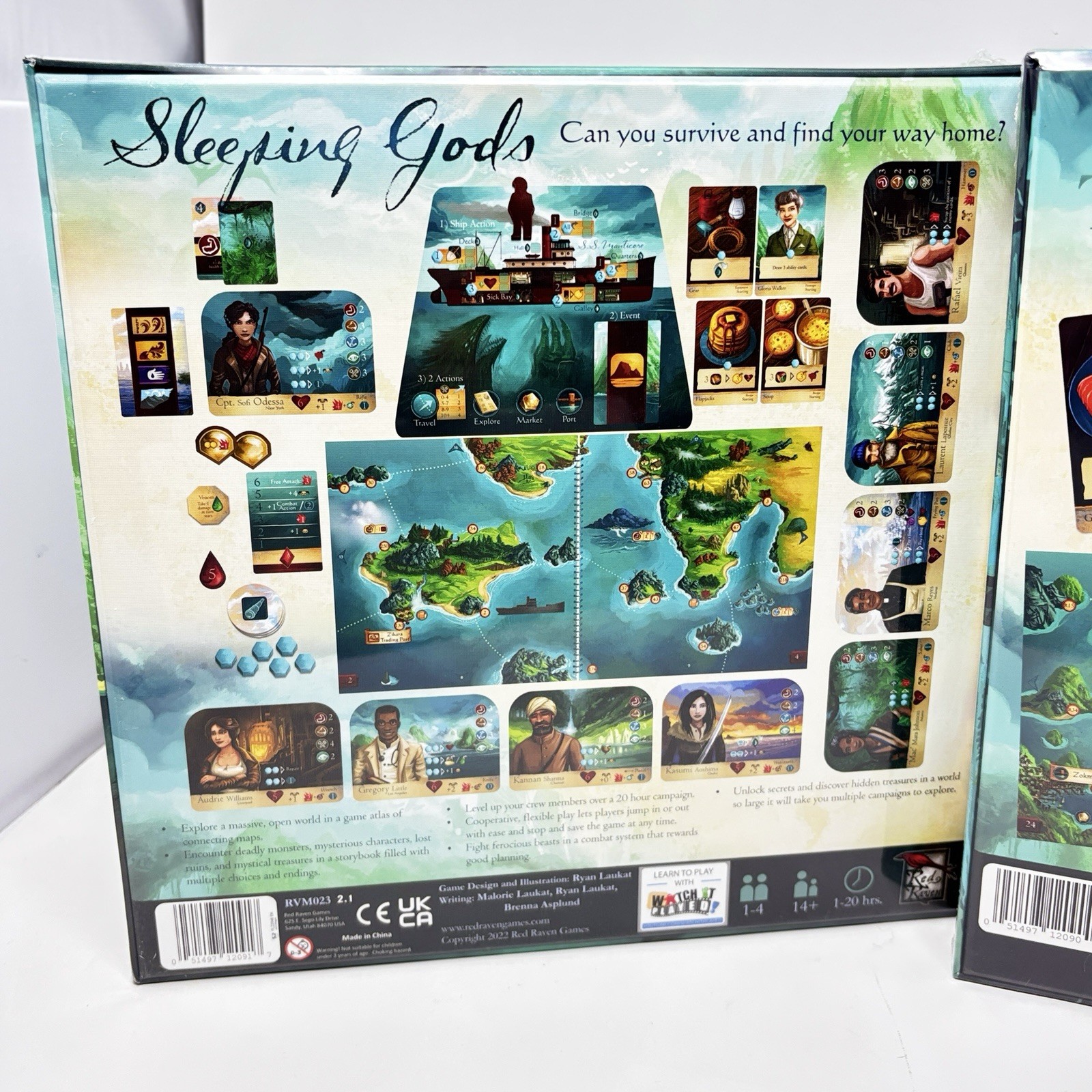 Red Raven Sleeping Gods Board Game + Tides Of Ruin Exp. SEALED