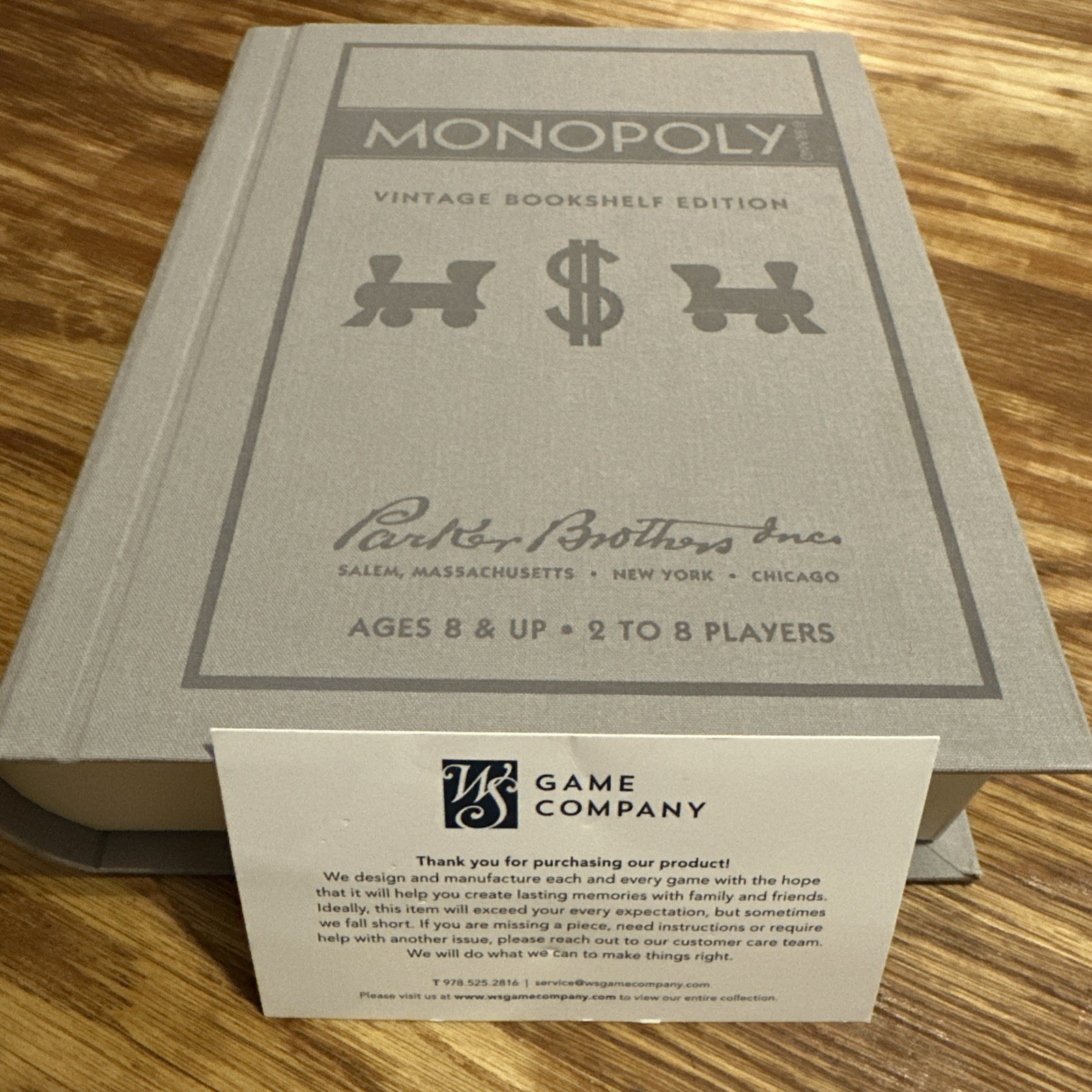 WS Game Company Monopoly Vintage Bookshelf Edition | Classic Monopoly Board Game