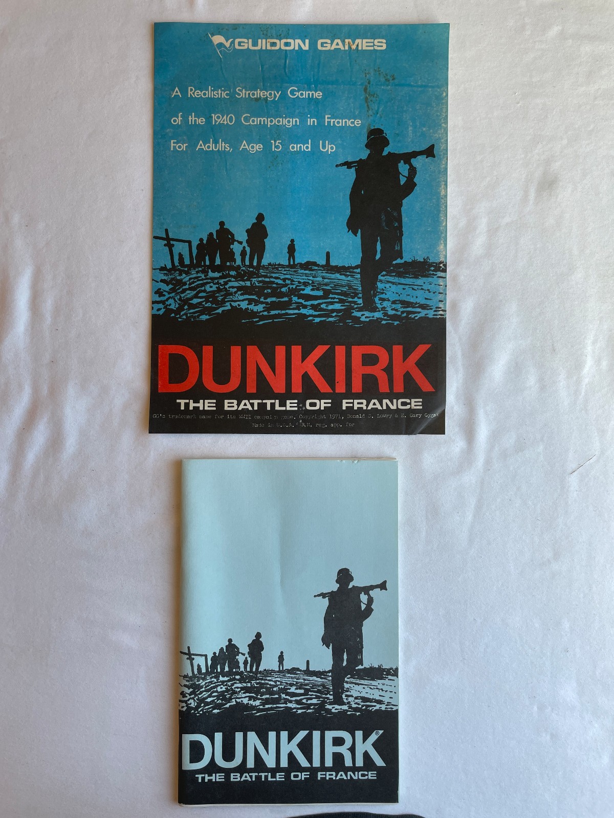 Dunkirk The Battle for France Guidon 1971 UNPUNCHED + PUNCHED VG+