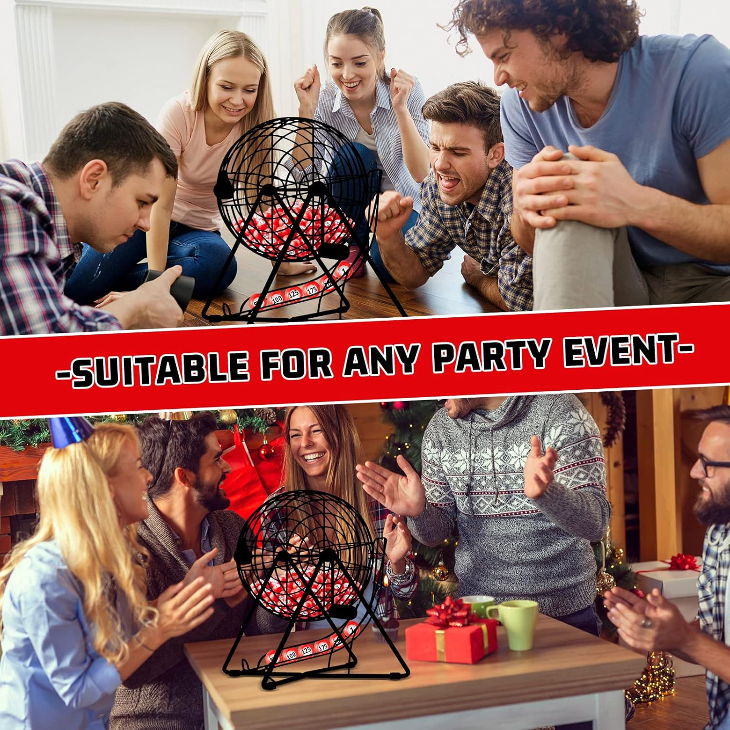 200-Piece Raffle Bingo Ball Set – Numbered 1-200 with Easy Read Window, Mini Pla