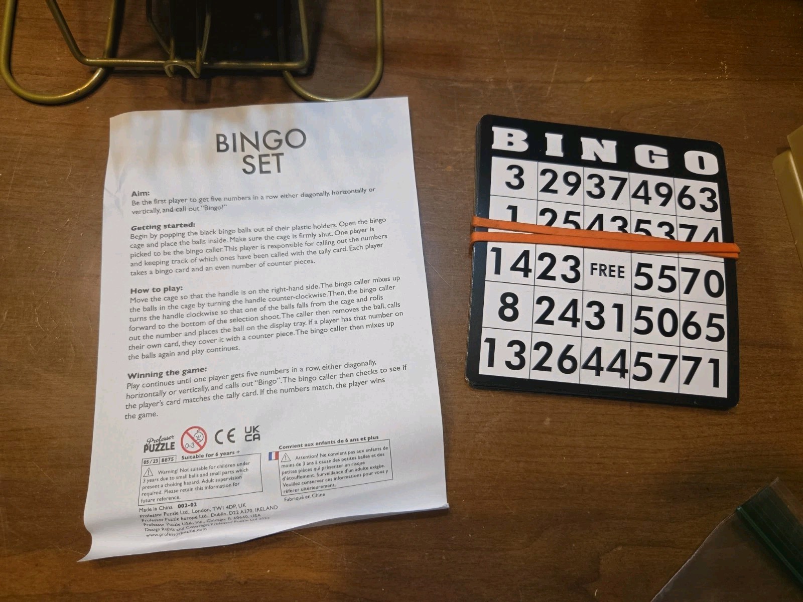 Professor Puzzle Bingo Set w/ Auto Random Ball Selector Ages 6+ 3+P (2023)