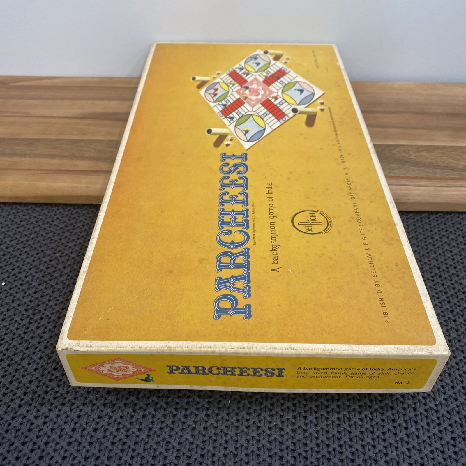 Parcheesi Game Gold Seal Edition No. 2 Selchow & Righter Complete/Excellent Cond
