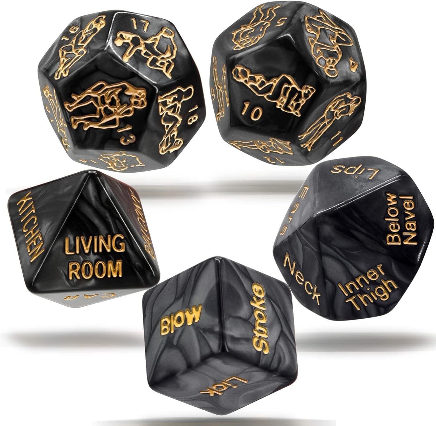 Mebault Sex Dice Naughty Positions Dice for Adult Couple Sex Games Romantic F…