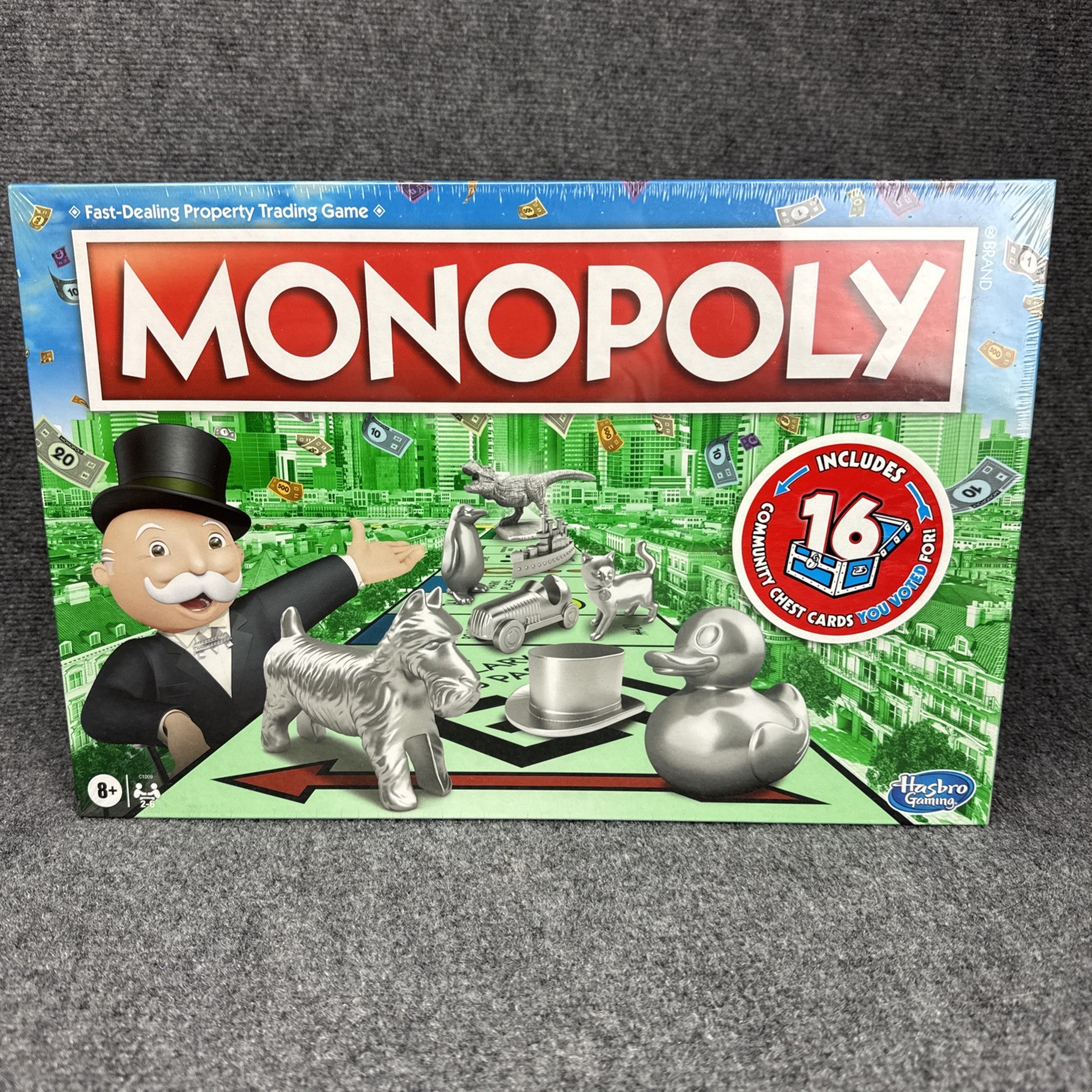 Monopoly Board Game for Ages 8+, For 2-6 Players, Includes 8 Tokens