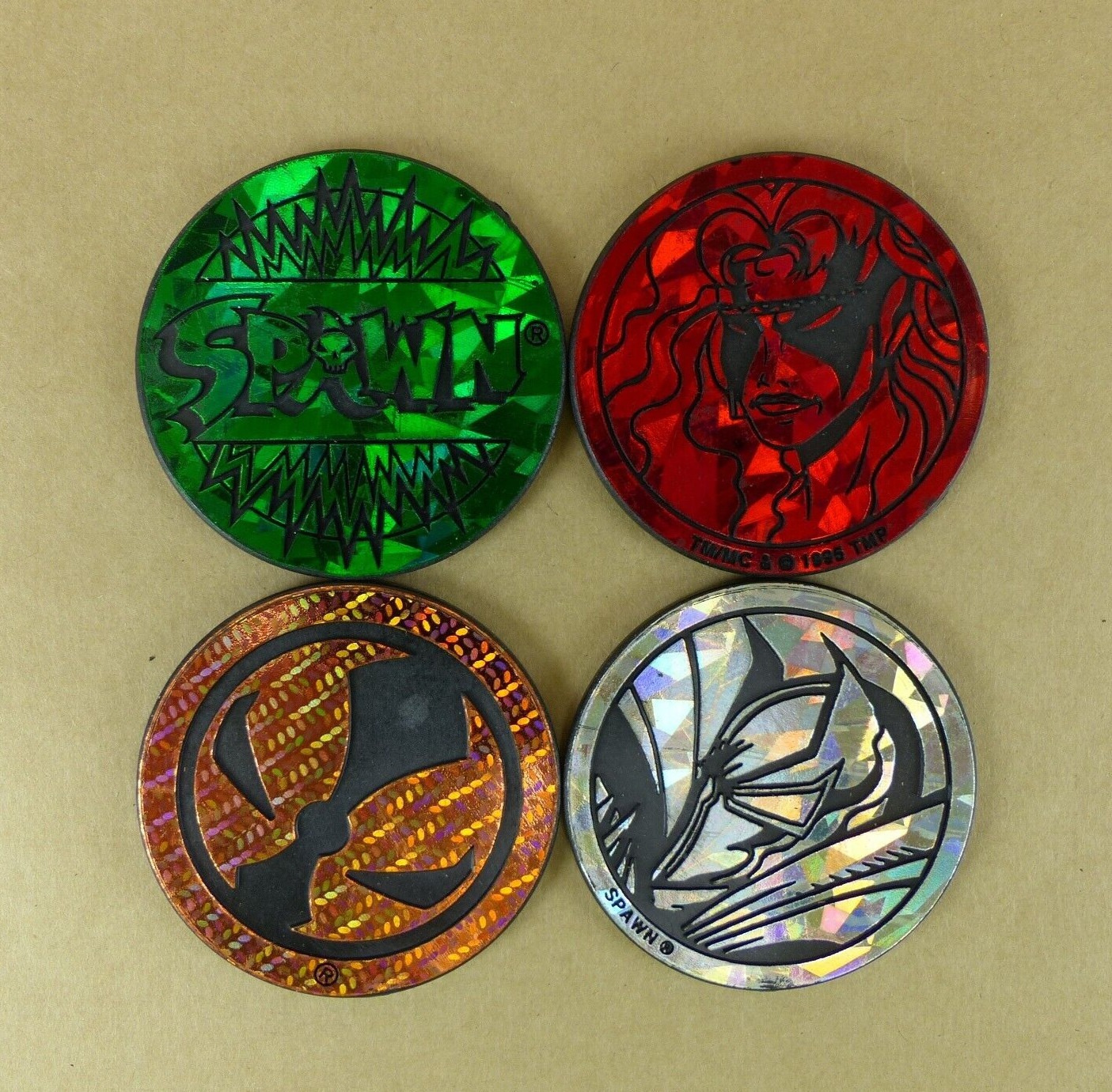 Lot of 4 SPAWN Kini Slammers Authentic The World POG Federation Todd McFarlane