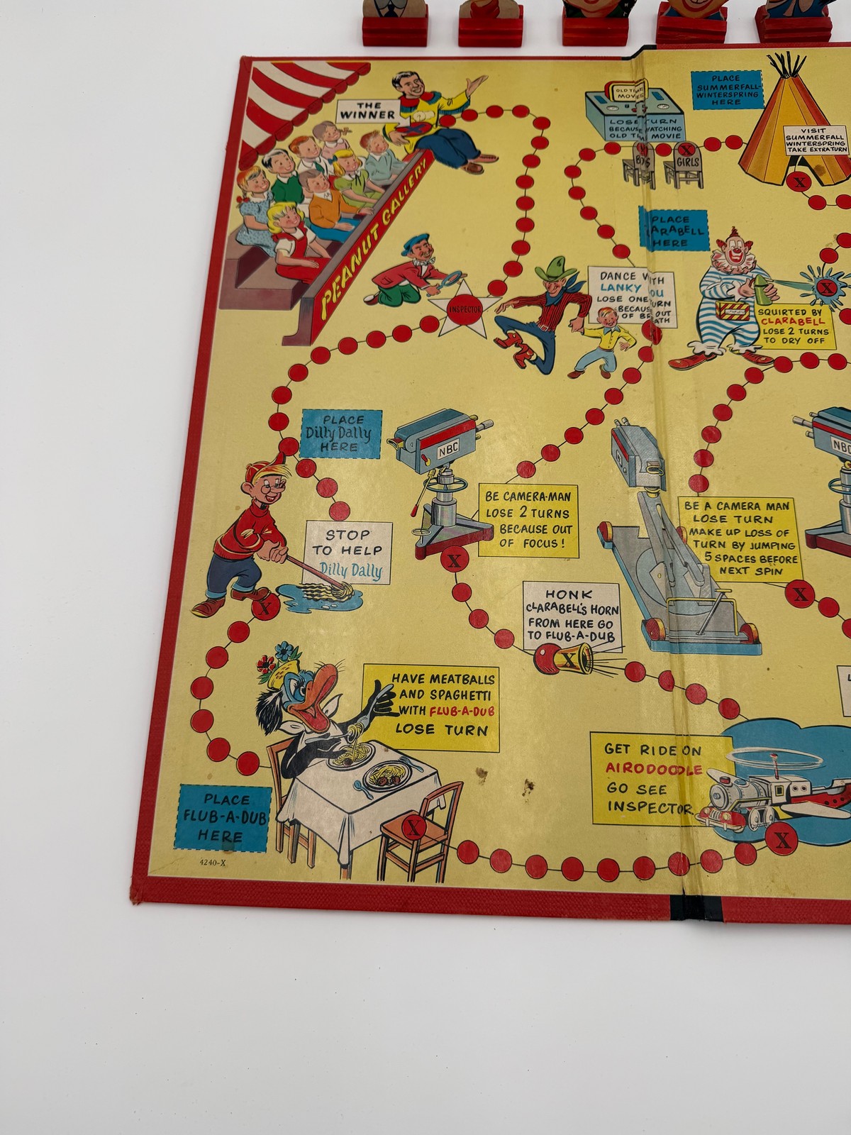 VINTAGE MILTON BRADLEY HOWDY DOODY’S TV GAME 1950S KIDS BOARD GAME PIECES