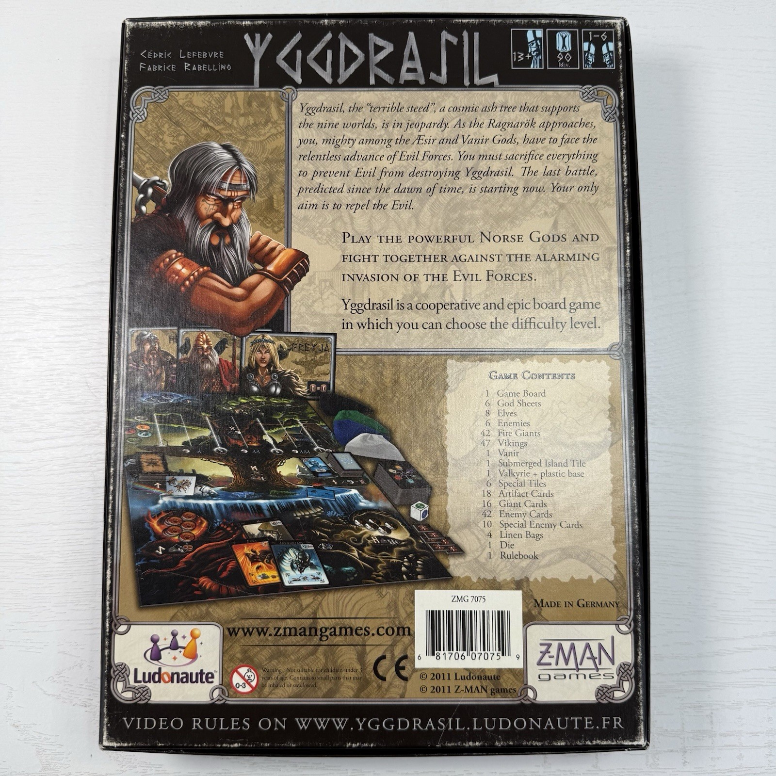 Yggdrasil Board Game Z-Man Games Ludonaute 2011 Norse Gods Complete