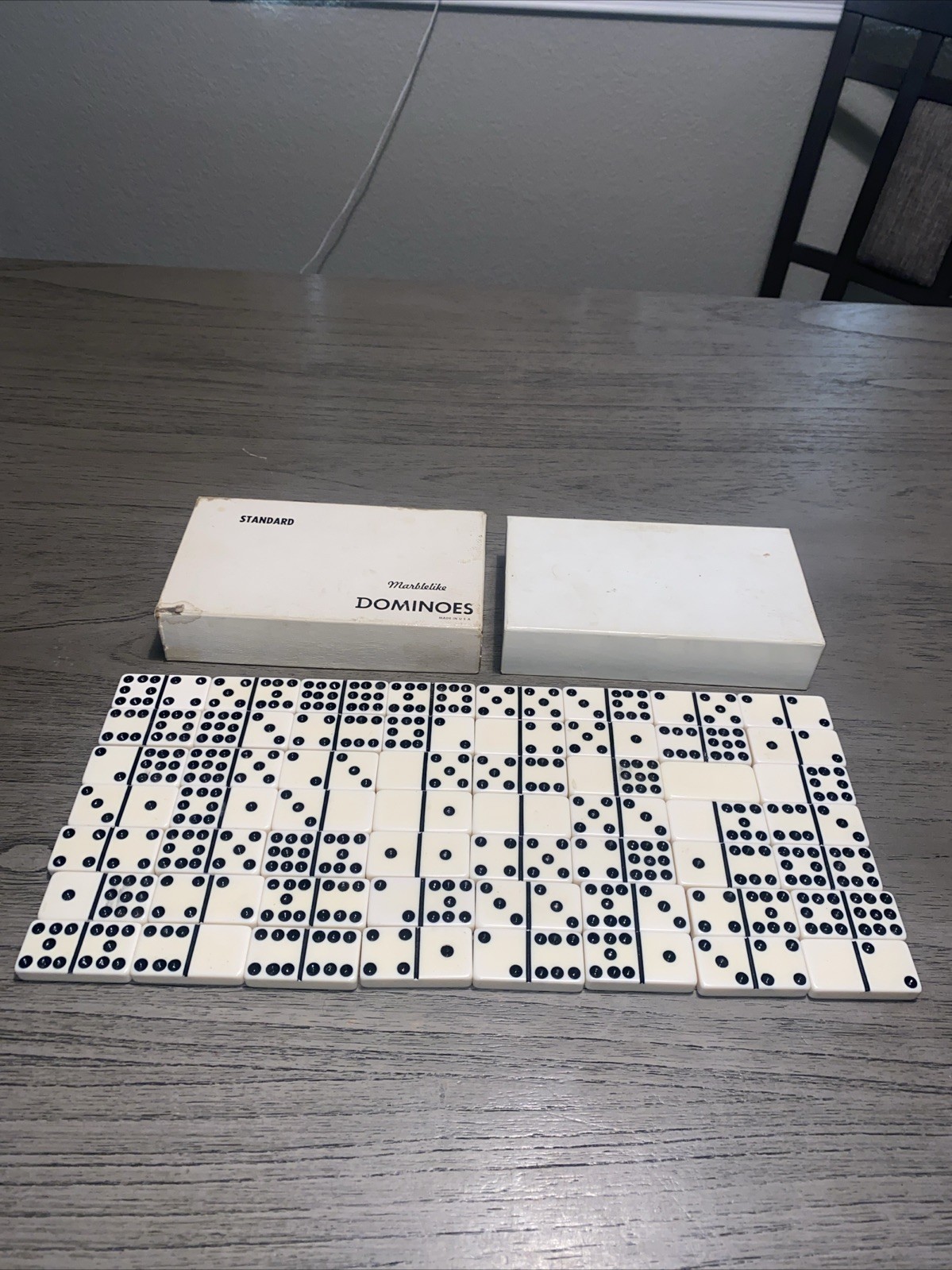 Vintage Puremco Standard Marblelike Dominos No Instructions Ivory 56 Tiles Read!