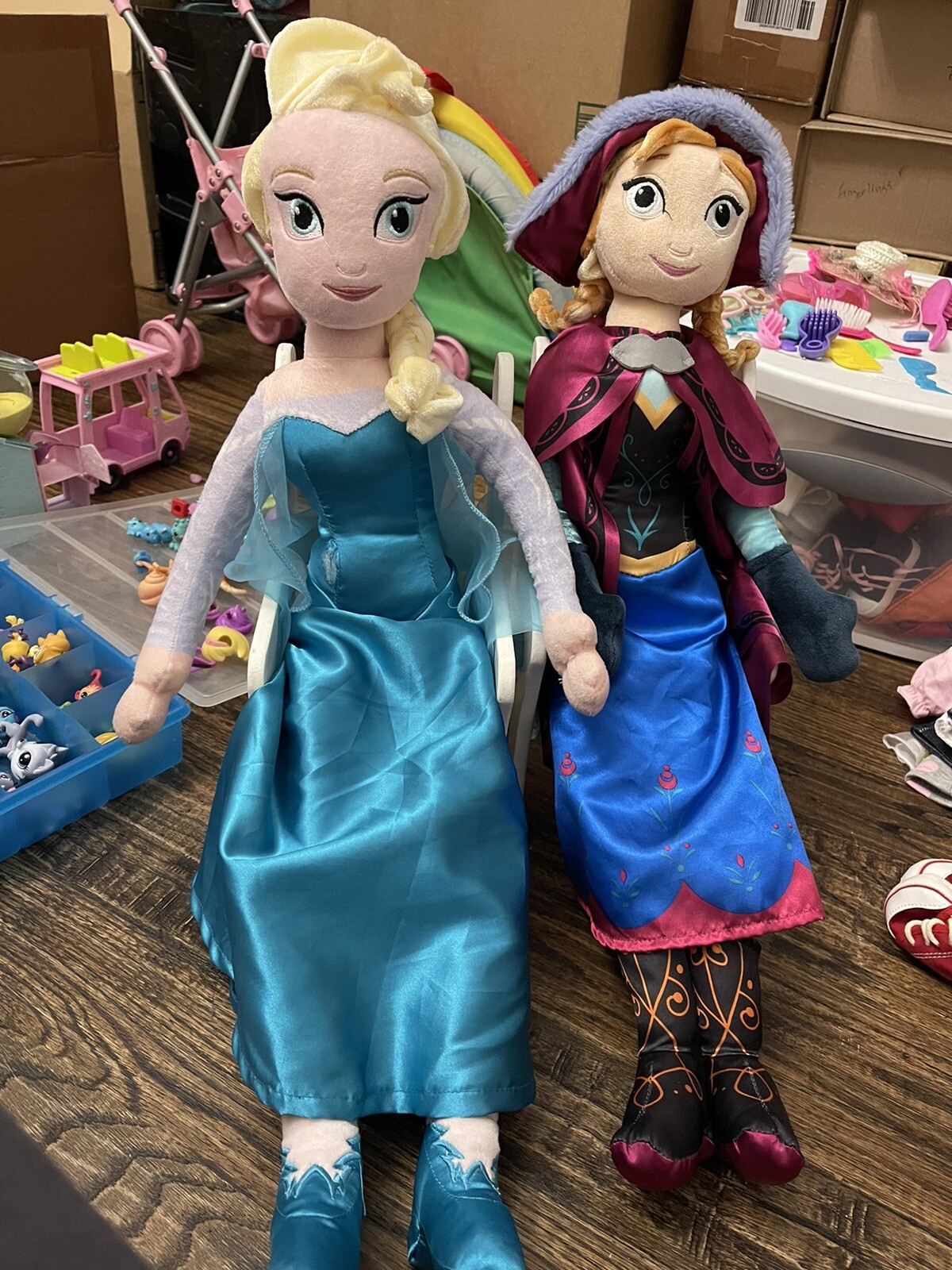 Disney Frozen Pop Up Game, Memory Game, Large Elsa Anna Plush Dolls + Hats