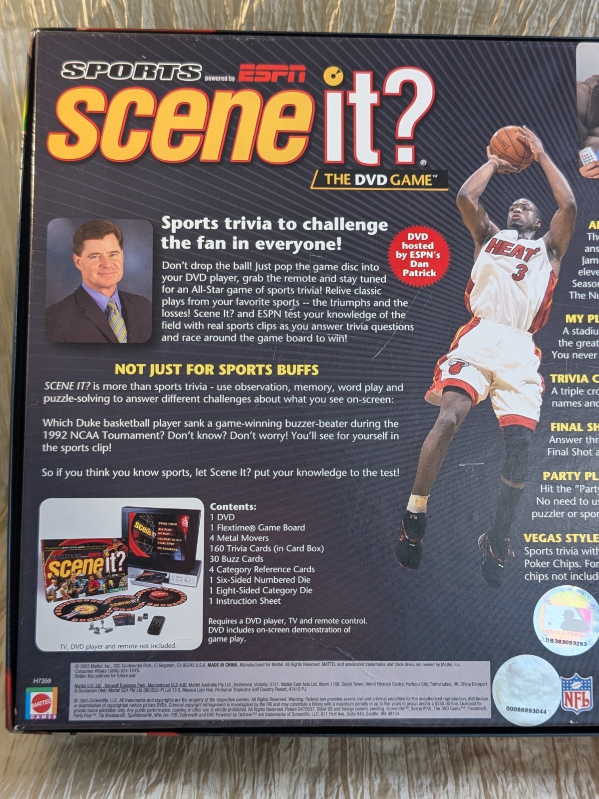 Complete SCENE IT? SPORTS Powered by ESPN The DVD Game Sports Trivia NFL NHL NBA