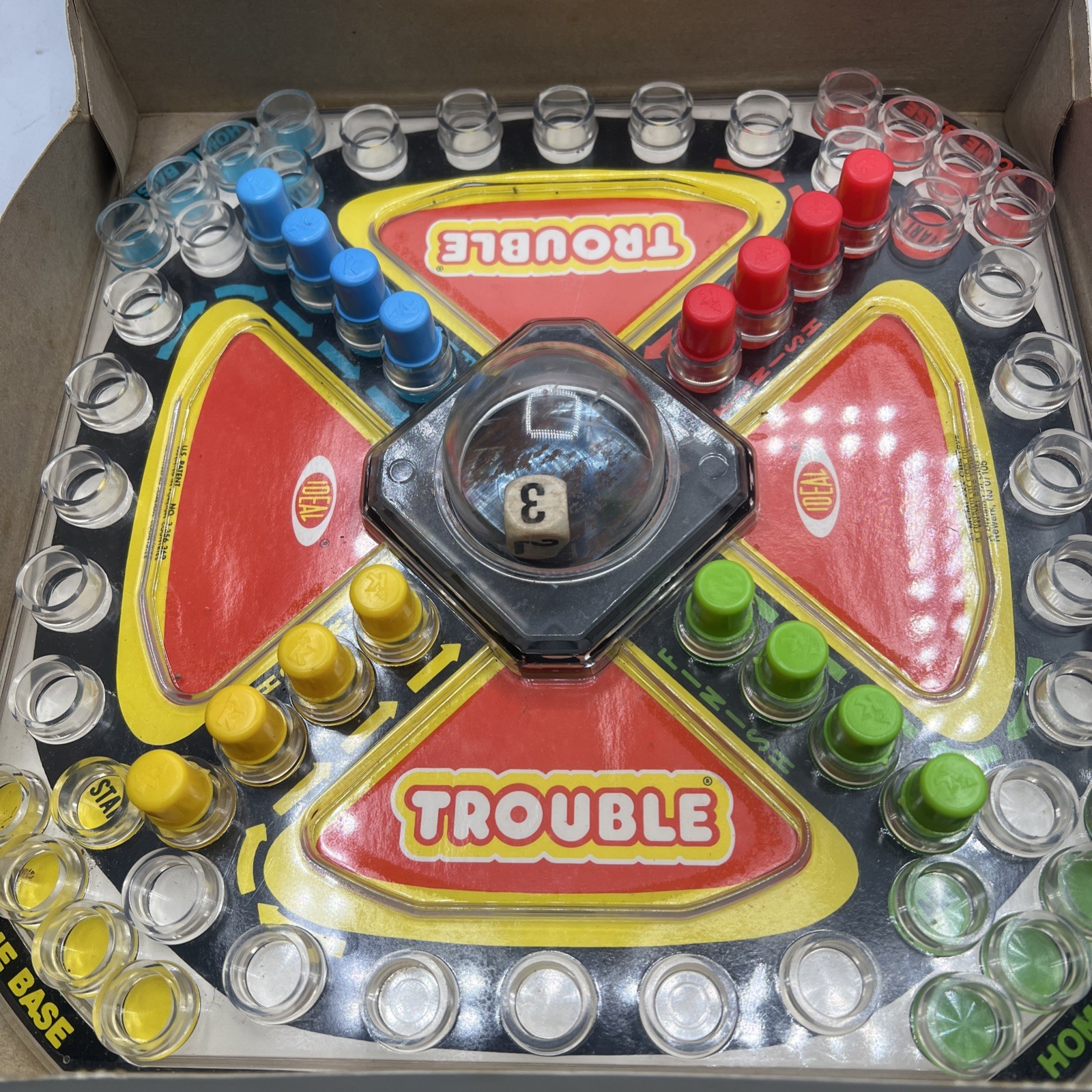 Vintage Gabriel Pop-O-Matic Trouble Game Classic #7310, COMPLETE 1977 Ideal