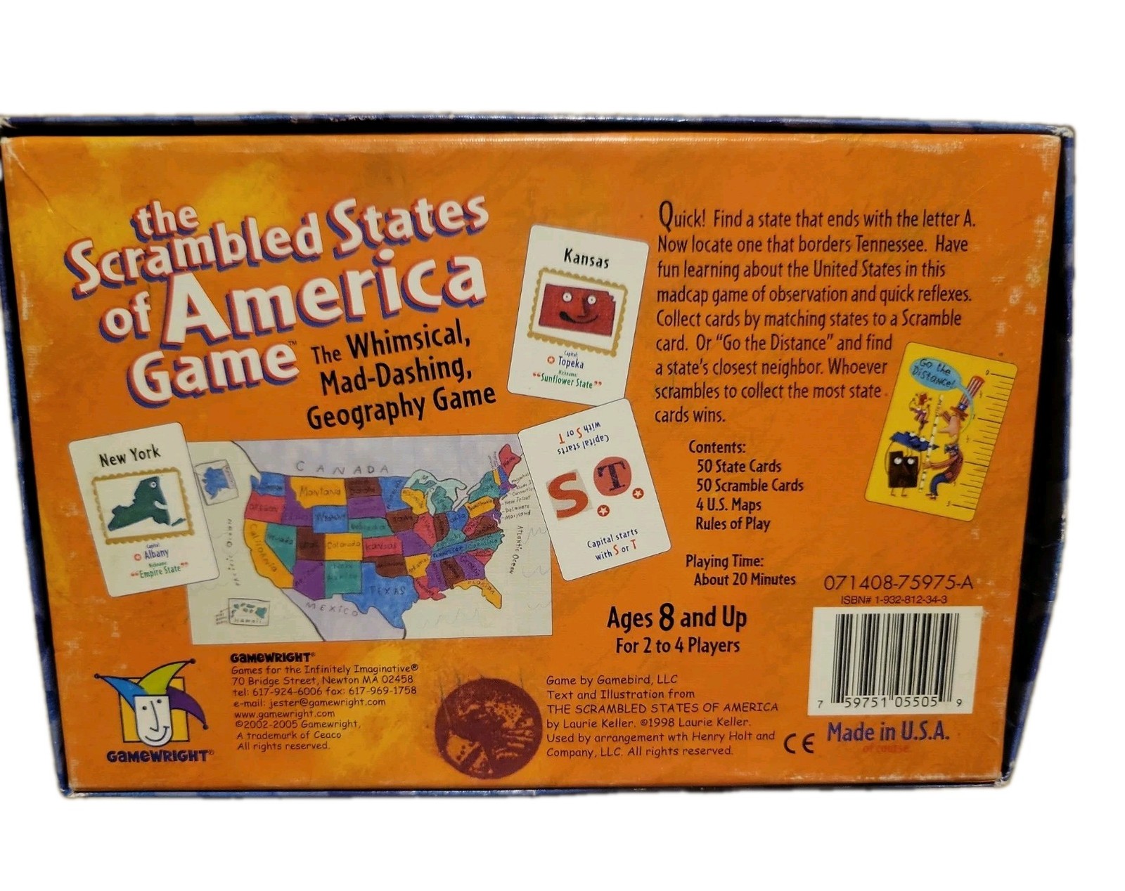 Scrambled States of America Game Geography 100% Complete Nice Condition