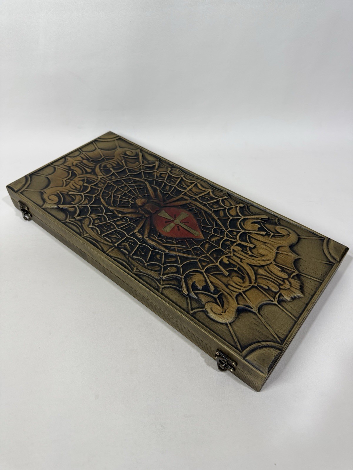 Handmade Spider Wooden Backgammon Set