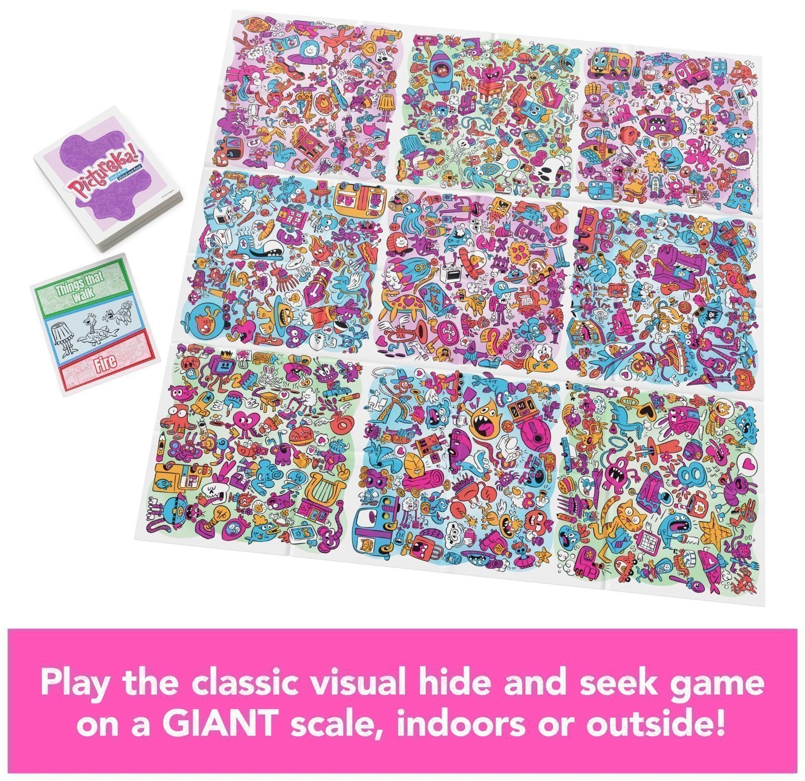 Pictureka Giant Edition Family Game with Oversized Mat Indoor Outdoor Fun