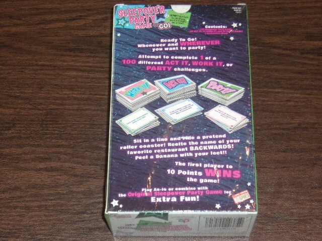 NIB 2017 Sleepover Party Game To Go! Fun Girls Night 100 Stunts By Endless Games