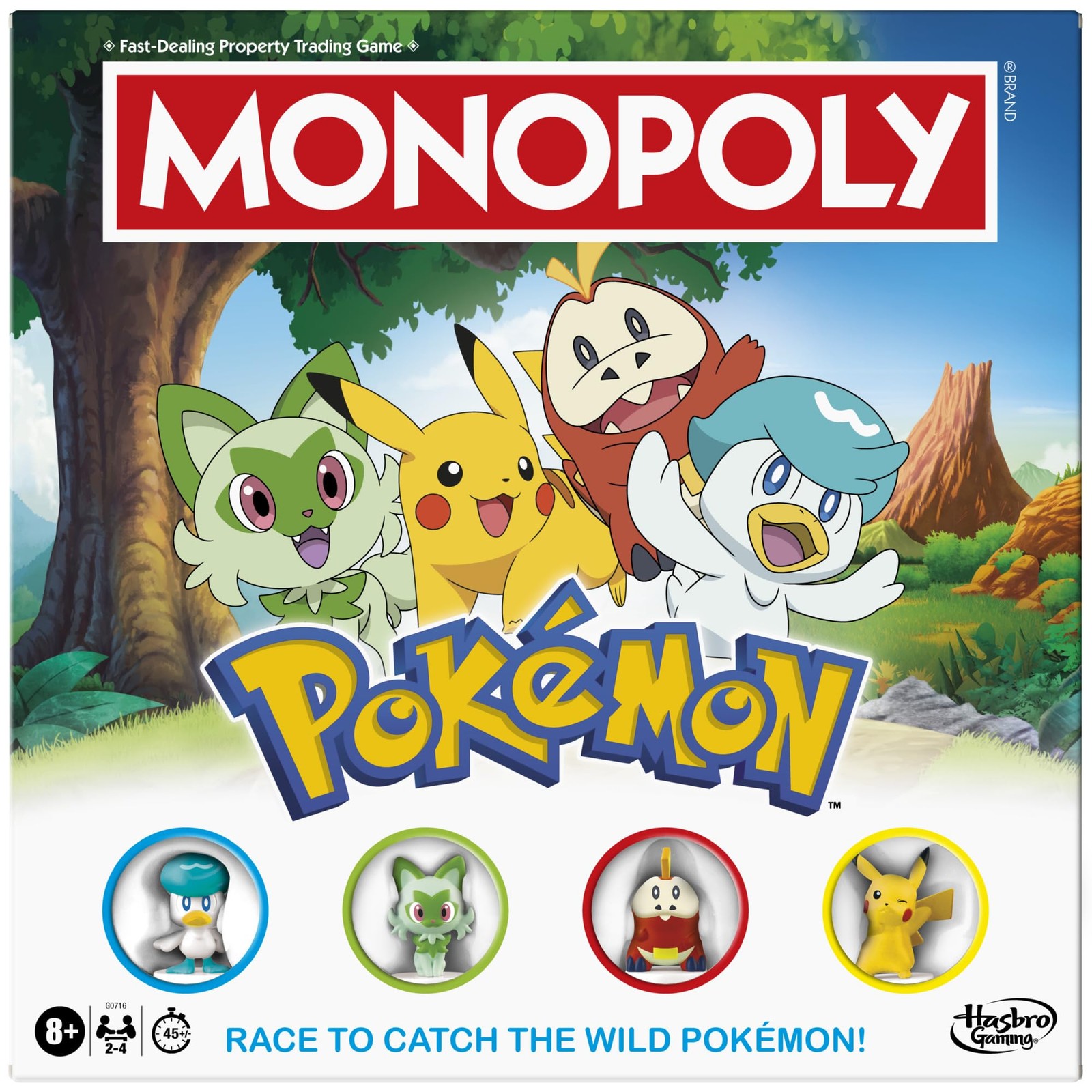 Monopoly Pokémon Edition Board Game Ages 8 and Up 2 to 4 Players Kids Game
