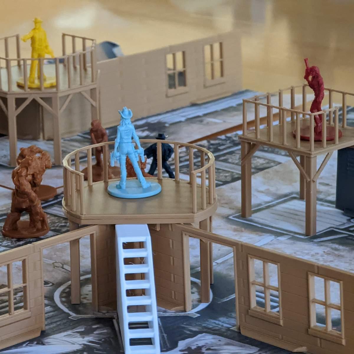 CMON Zombicide Undead or Alive Western Wall Terrain Set Wooden Rare
