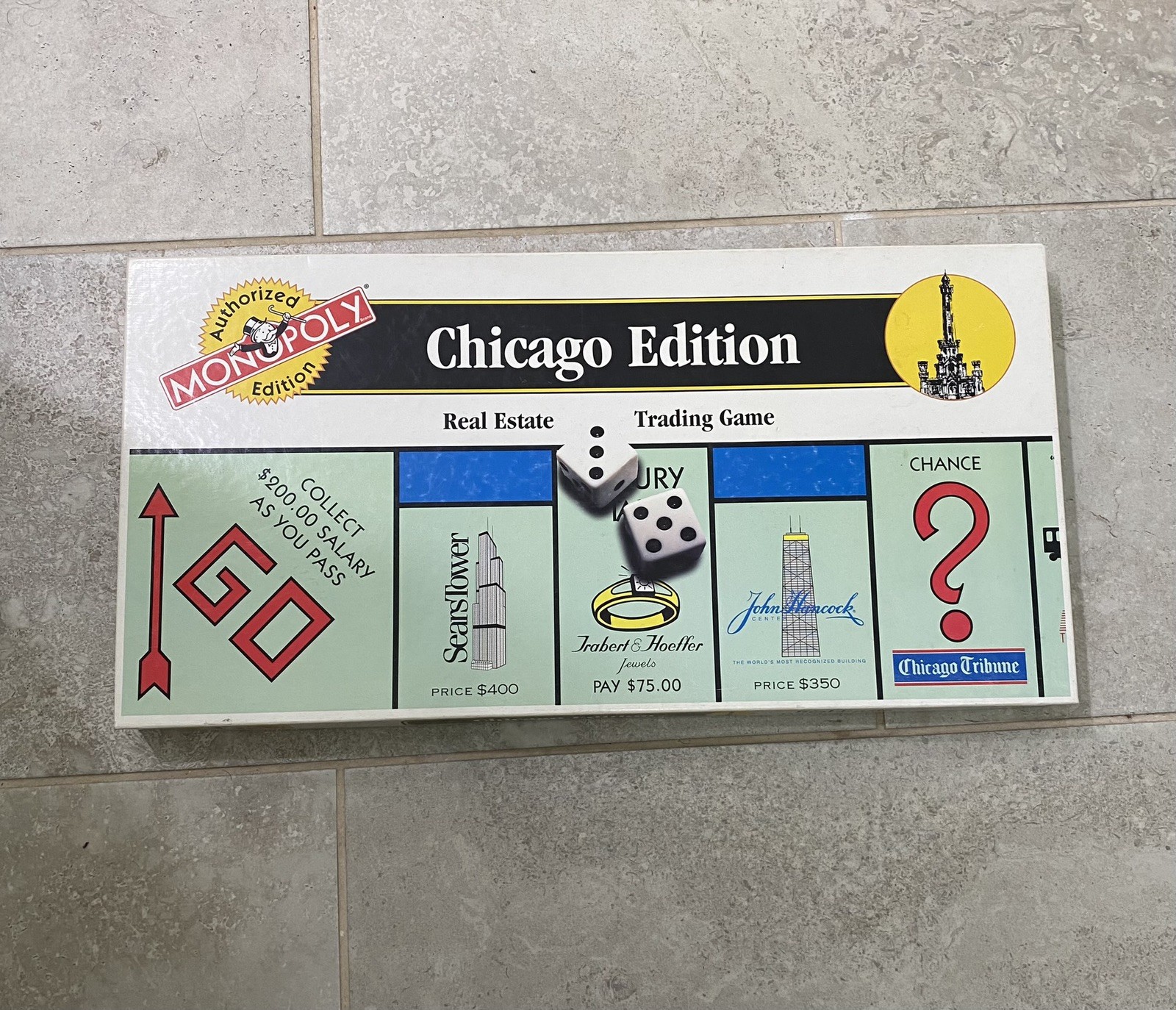 CHICAGO EDITION Monopoly 1995 BOARD GAME 2TO8 PLAYERS AGES 8 AND UP VTG 1995