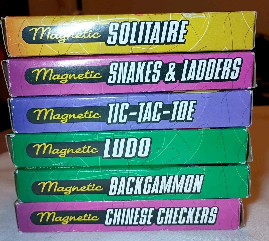 The Toy Network Magnetic Mini Games Travel – Ludo, TicTacToe, Solitaire-Lot Of 6