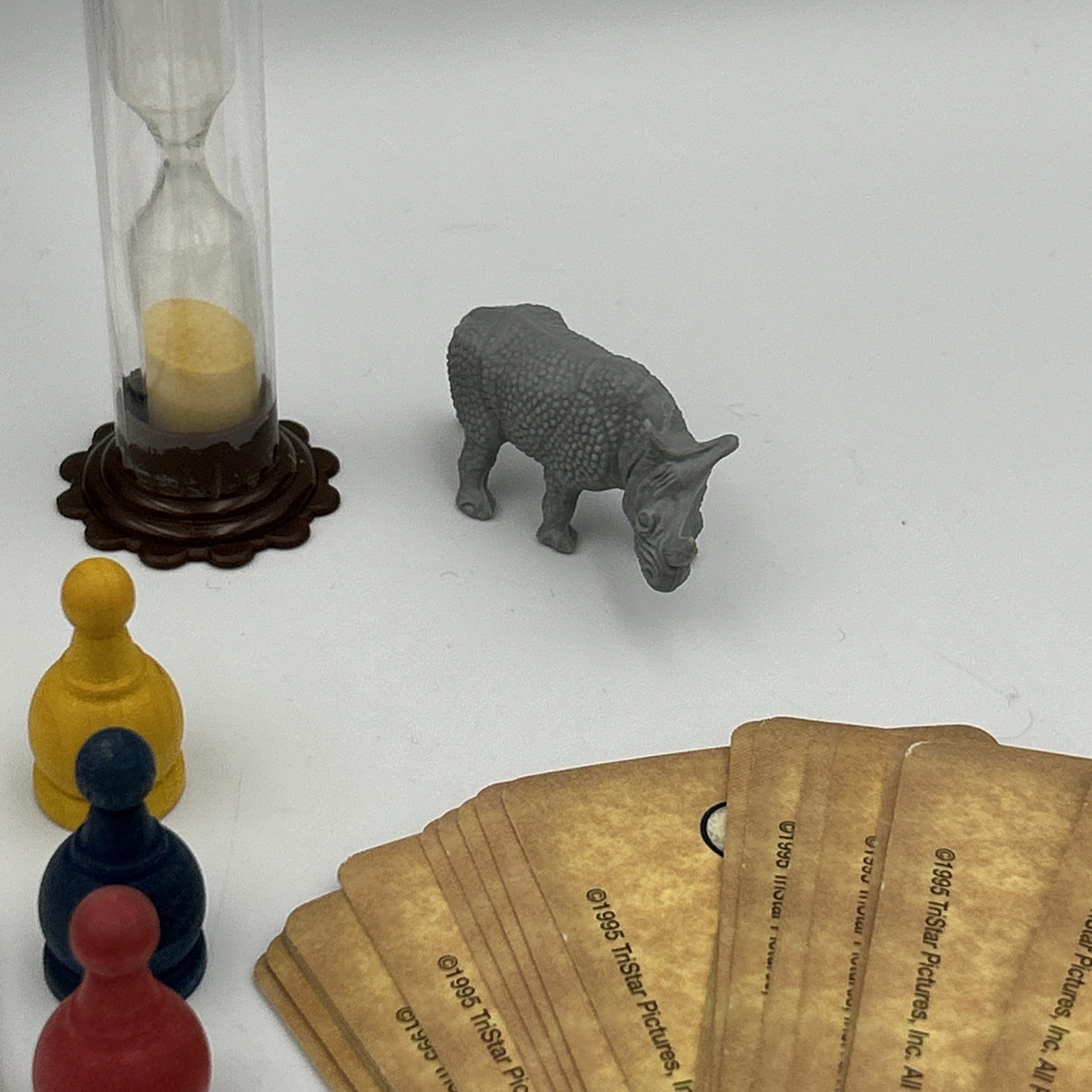 Vtg 1995 Jumanji Board Game Replacement Pieces Timer Dice Cards Pawns Decoder