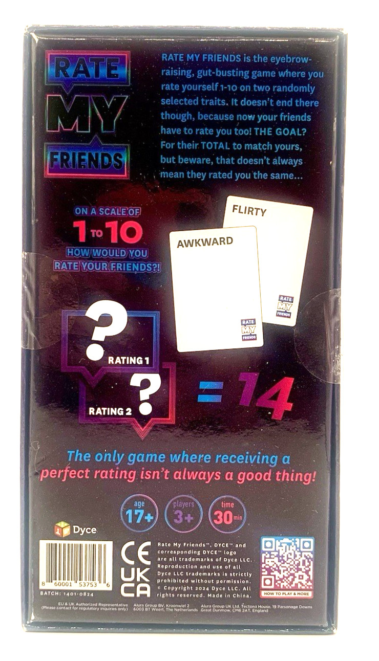 How Would YOU Rate Your Friends-On a Scale of 1 to 10 Hilarious Adult Card Game