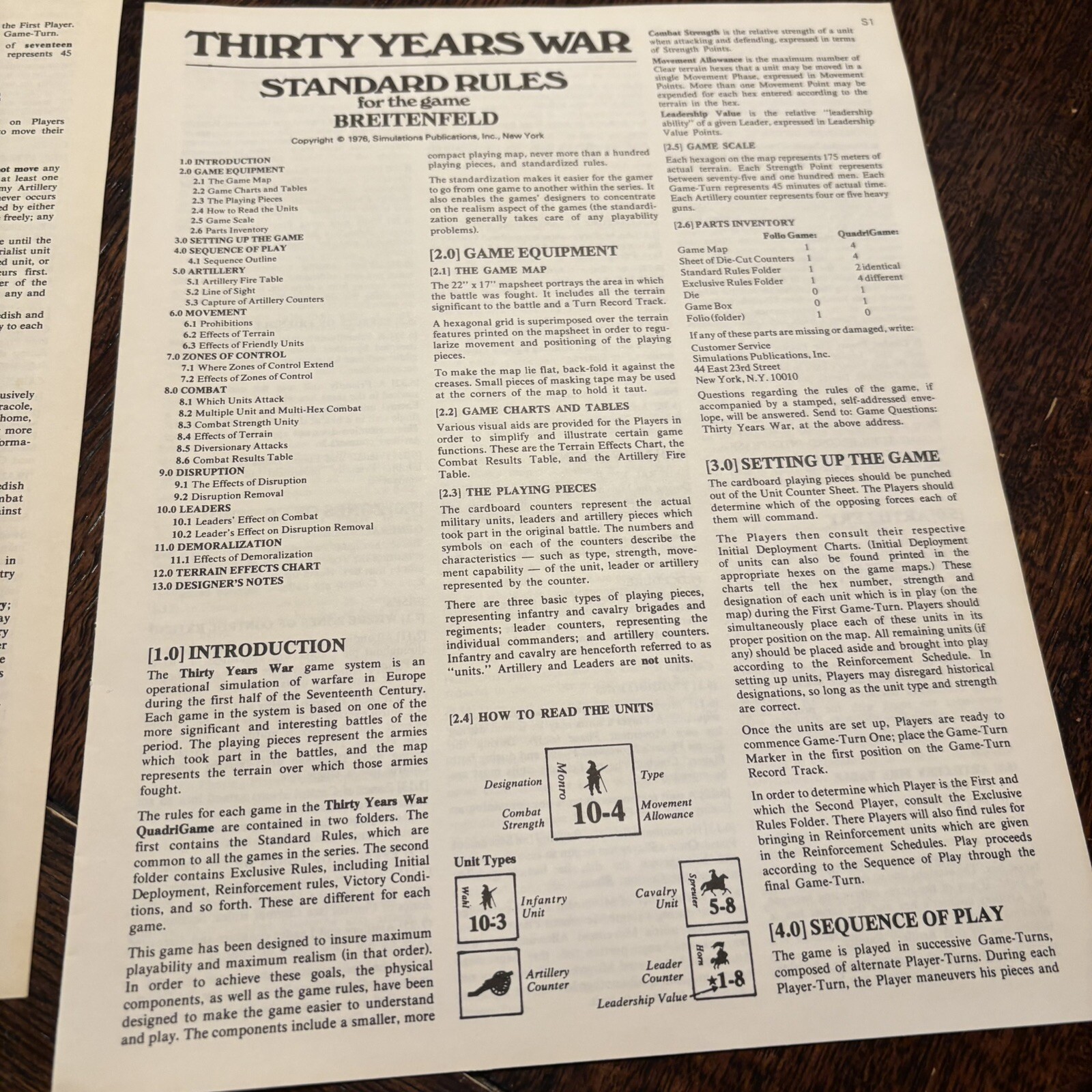 SPI 1976 Breitenfeld Triumph Swedish System Reg:Exclusive Strategy & Tactics #55