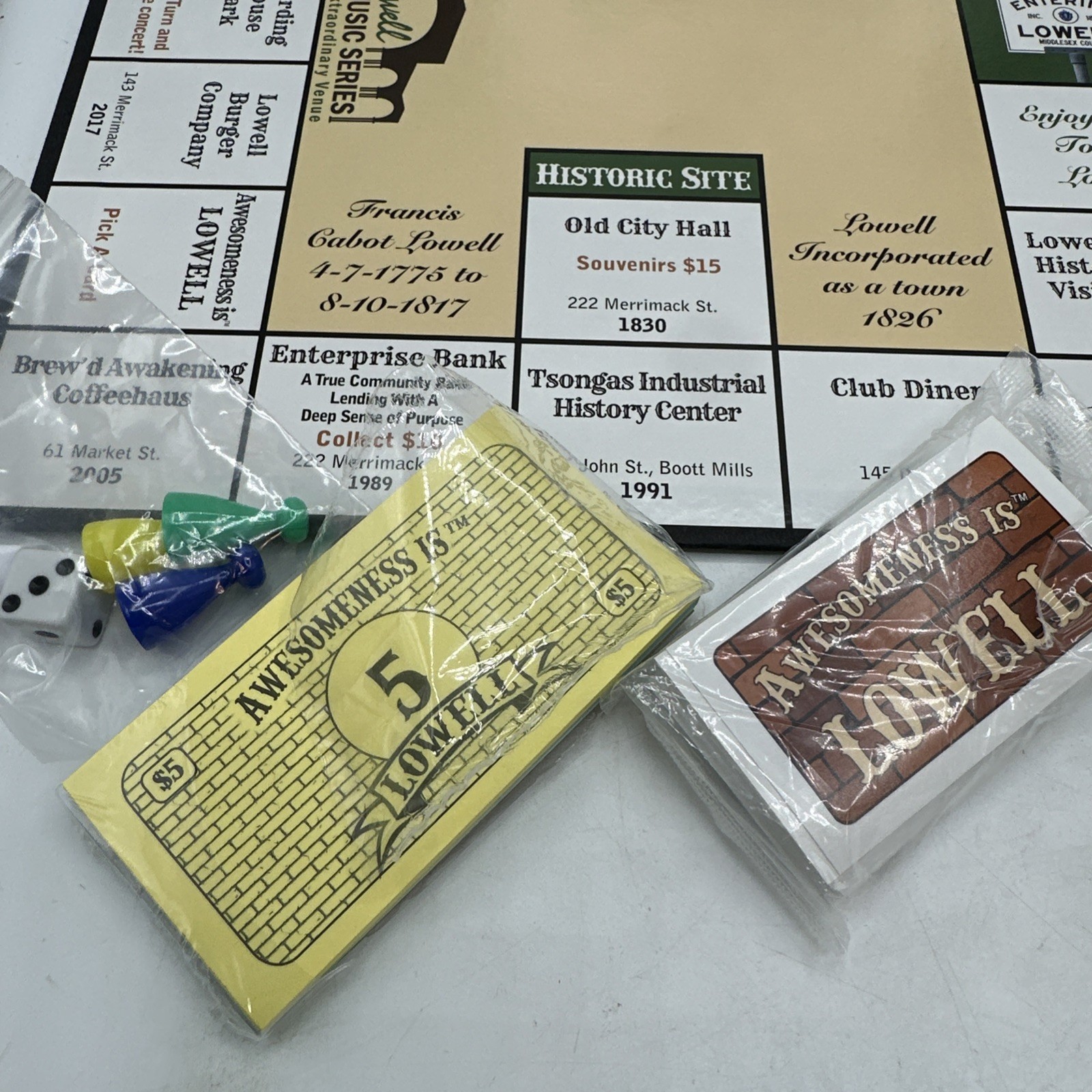 Awesomeness is Lowell Massachusetts Commemorative Board Game 2018