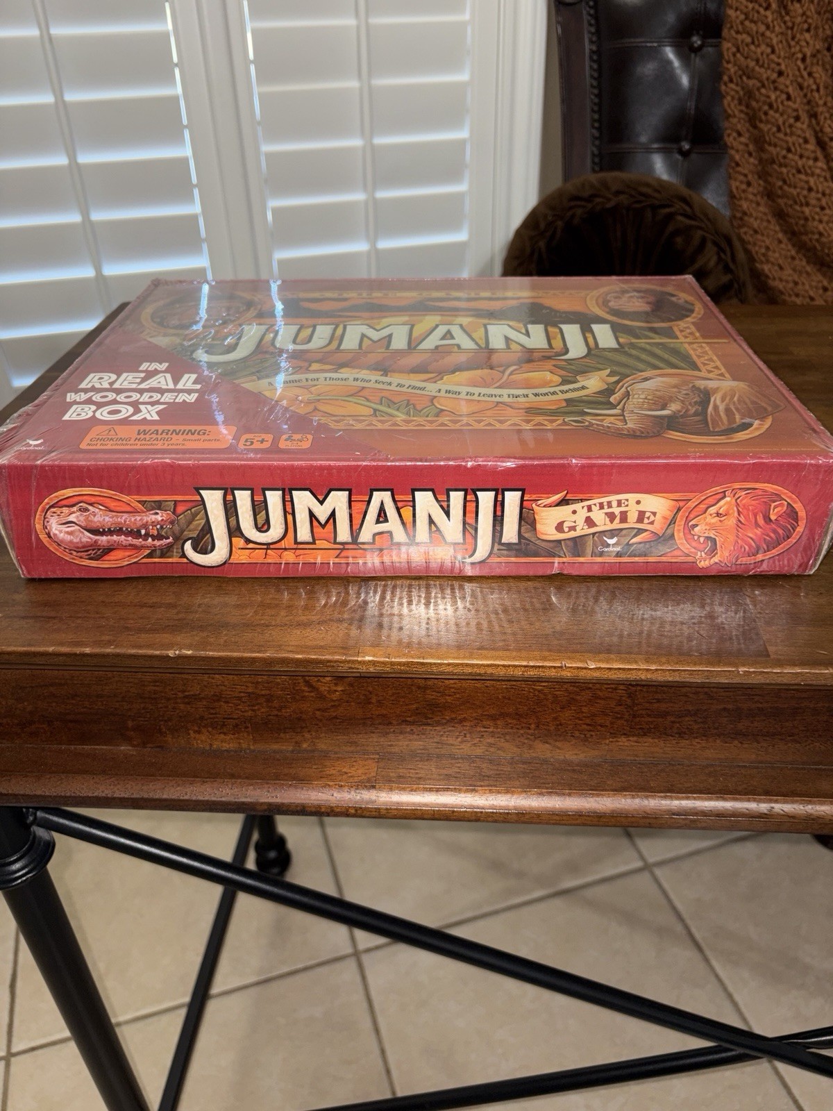 Jumanji the Game Real Wooden Box Edition of the Classic Adventure Board Game