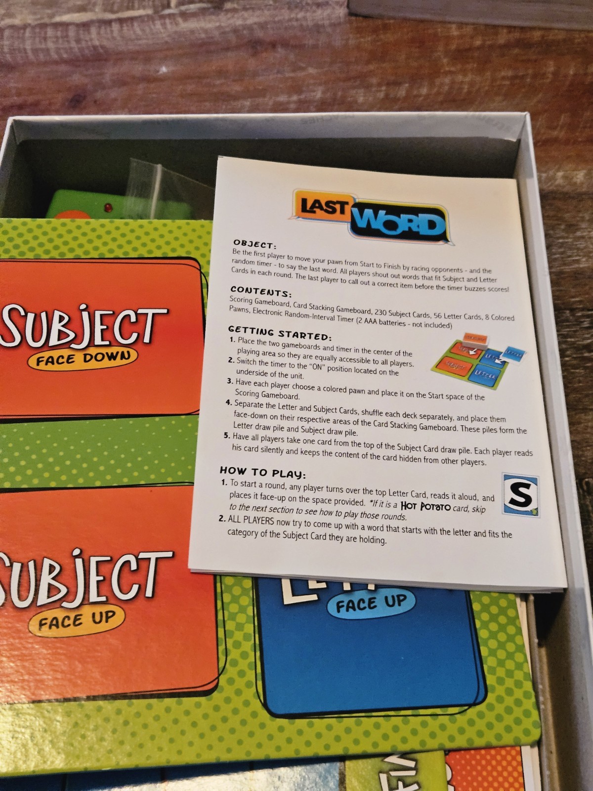Last Word Board Game Buffalo Ages 14 and Up Complete
