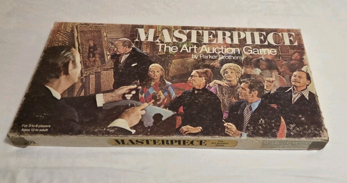 Parker Brothers Masterpiece Art Auction Board Game Vintage 1970 2+ Players 12+