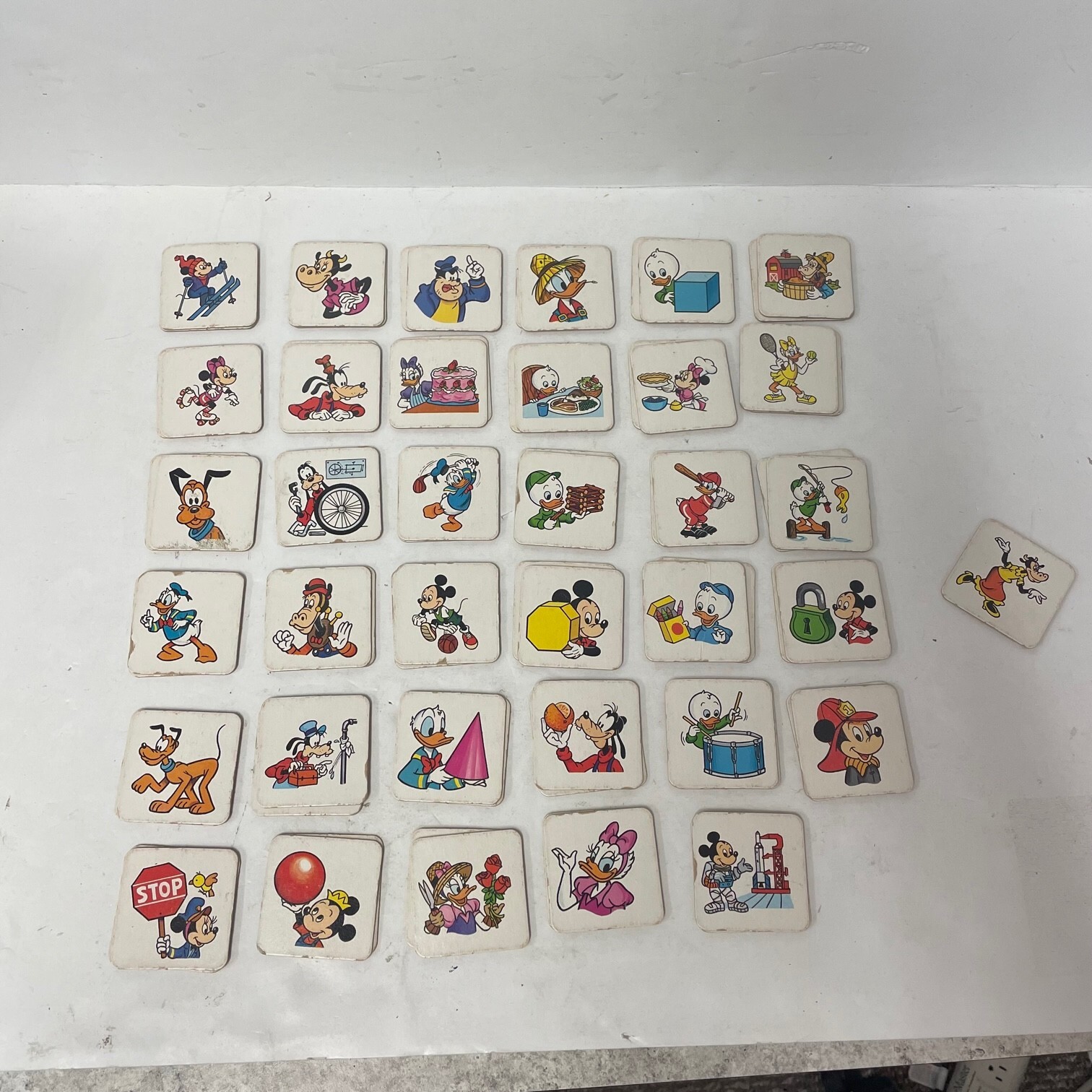 Mickey Mouse Memory Game By Milton Bradley Vintage 1990 Missing One Tile Classic