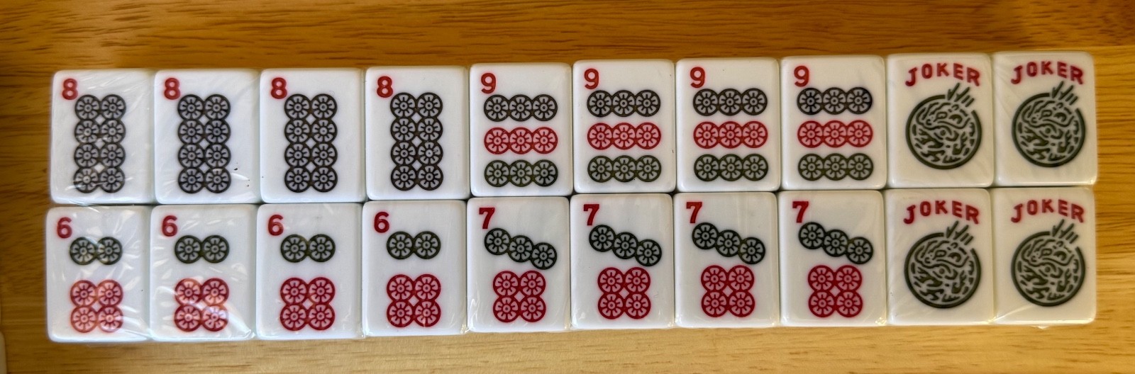 1.2” Traditional American Mahjong Tiles – 166 Tiles Total – WHITE