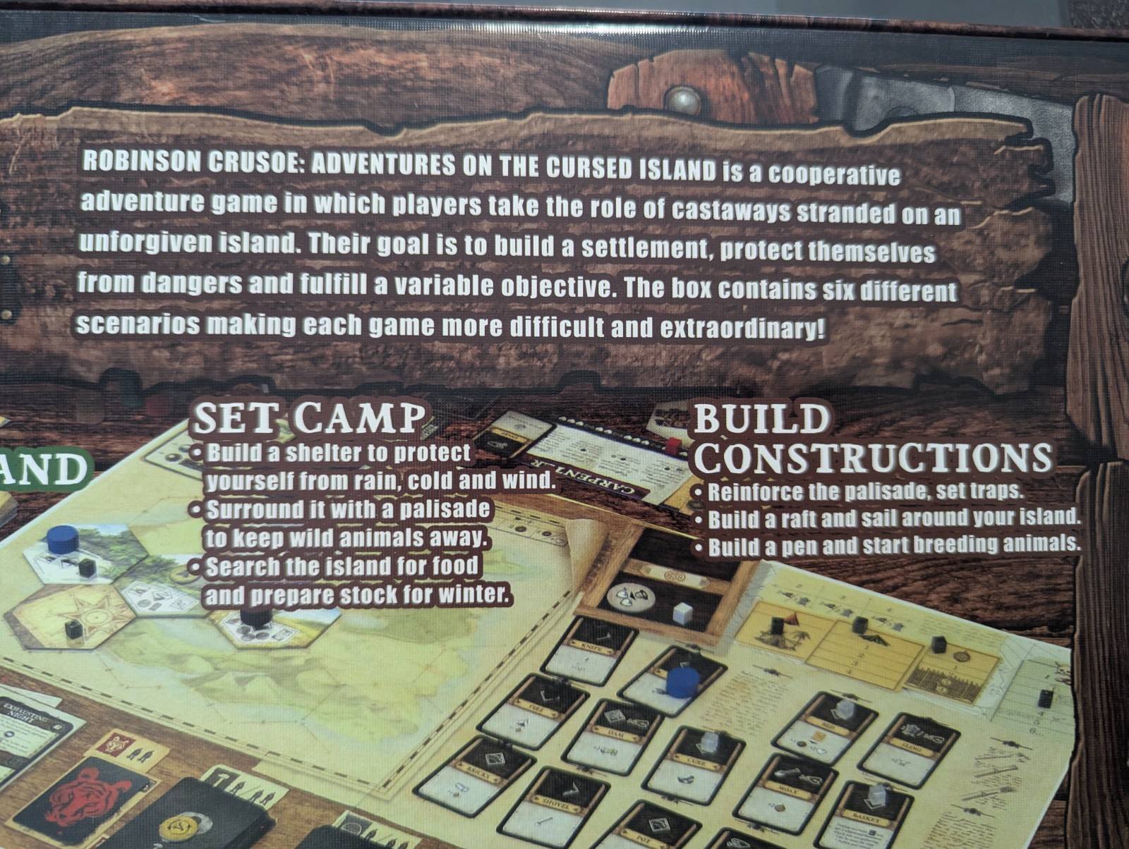 ROBINSON CRUSOE Adv on the Cursed Isl Board Game 100% COMPLETE 2012 AWARD WINNER