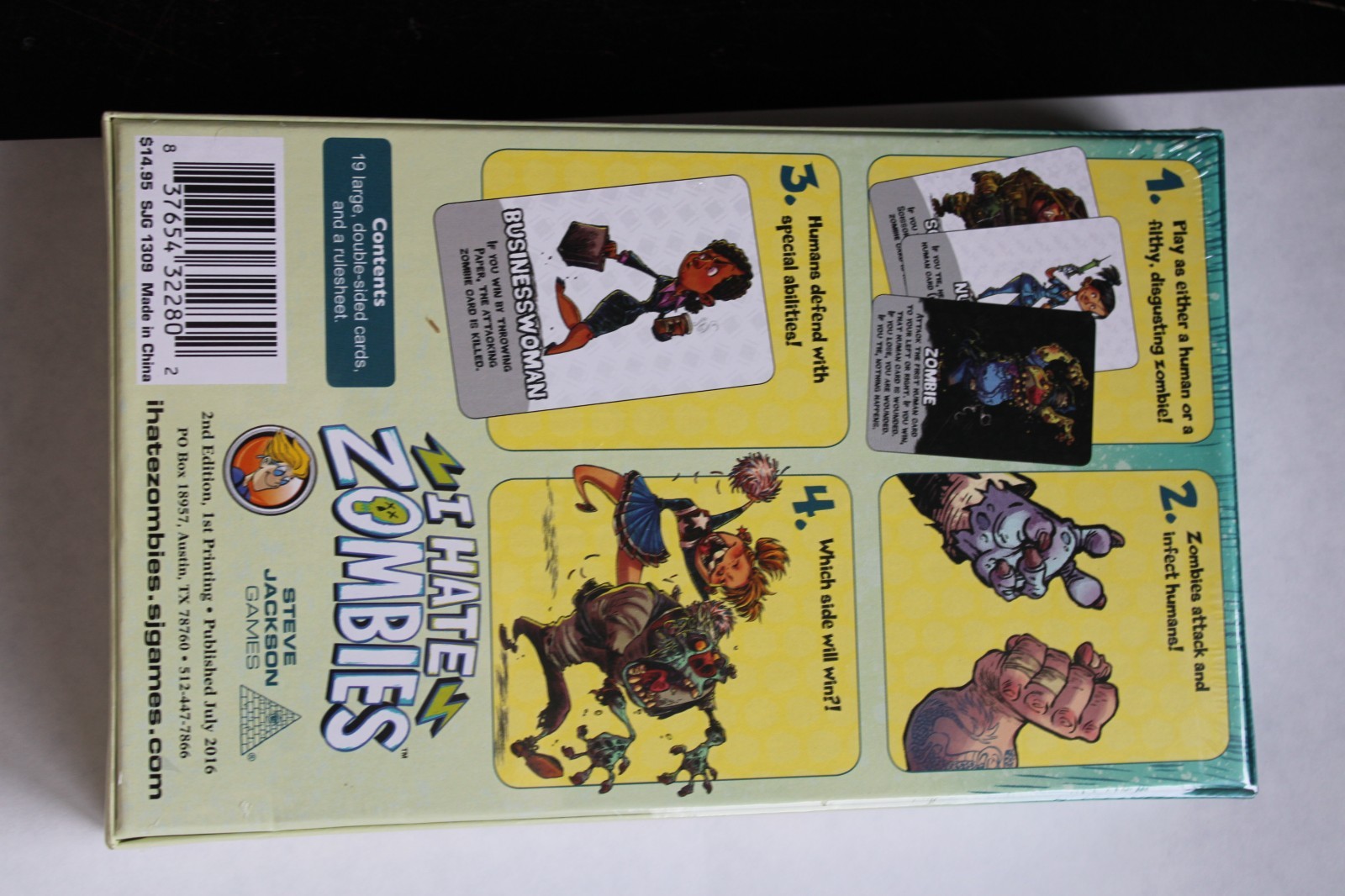 I Hate Zombies – SJG Card Games Steve Jackson Games – Brand NEW Sealed
