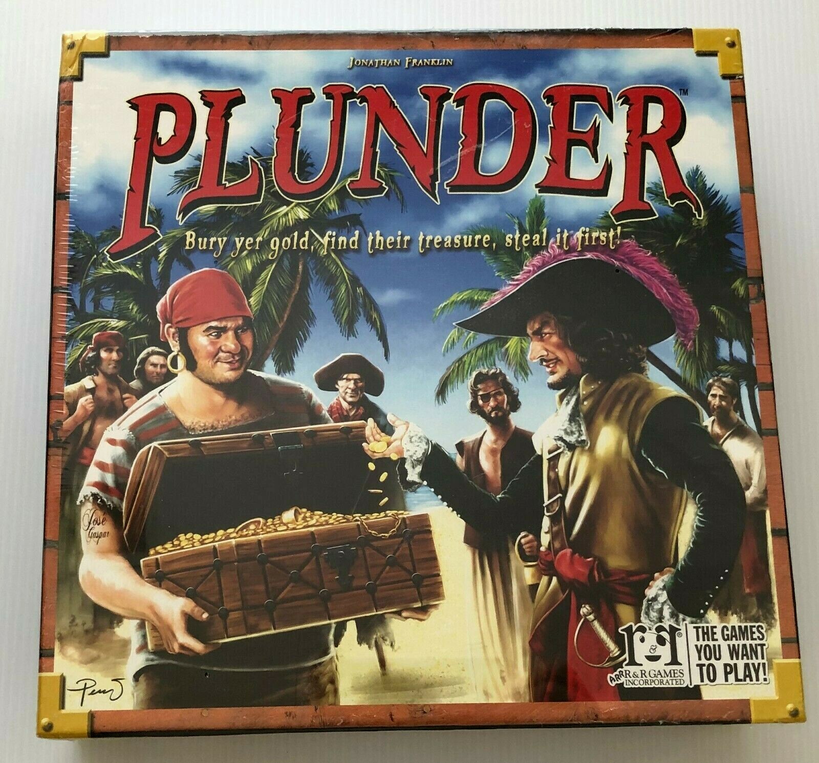 PLUNDER game Bury yer gold, find their treasure, steal it first! R & R GAMES