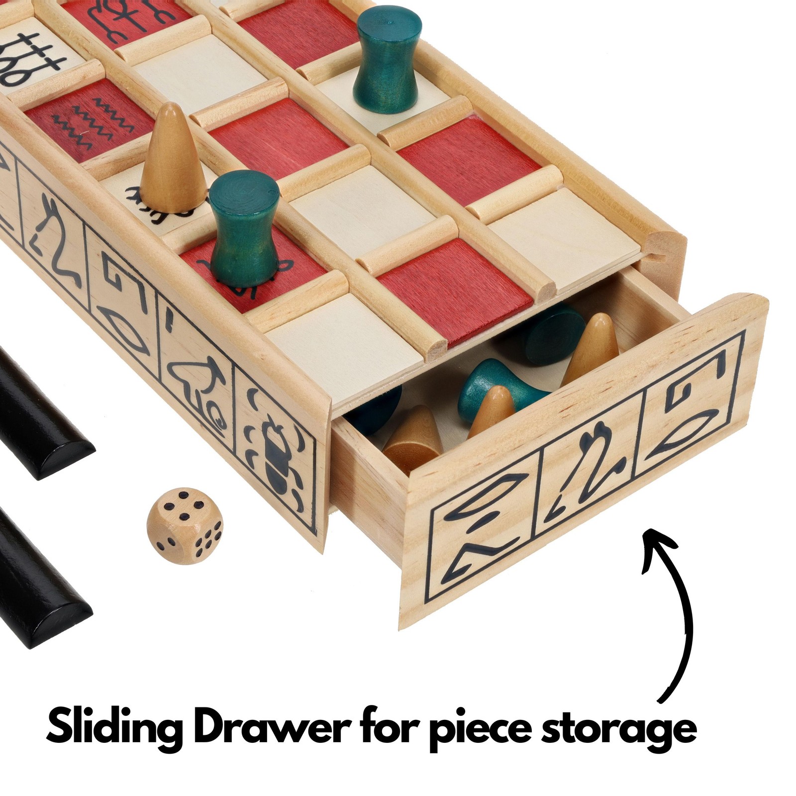 WE Games Wood Senet Game – An Ancient Egyptian Board Game