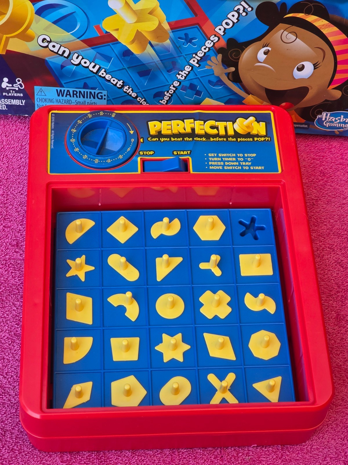 Hasbro Perfection Beat The Clock Skill & Action Game Family Board Game